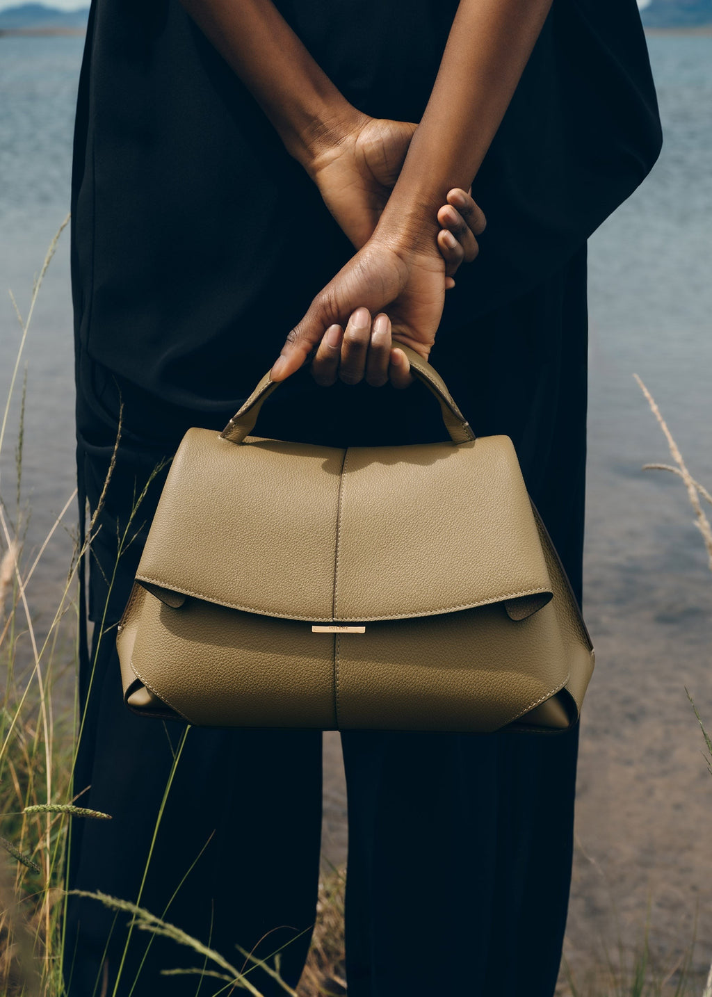 Handbag - Textured Smoky Olive