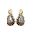 Drop Earrings - Smoked glass