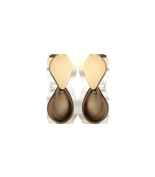 Earrings - Smoked glass