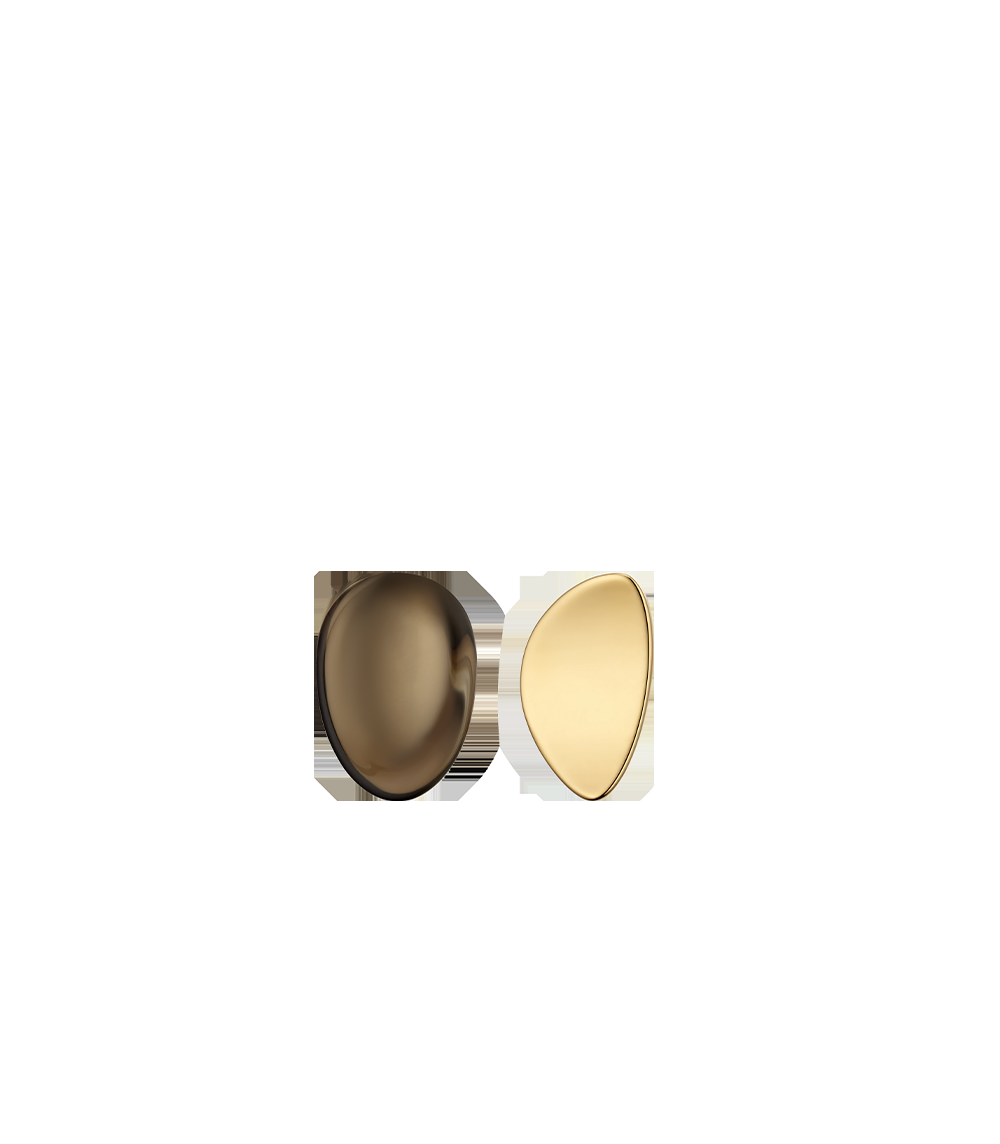 Stud Earrings - Smoked glass