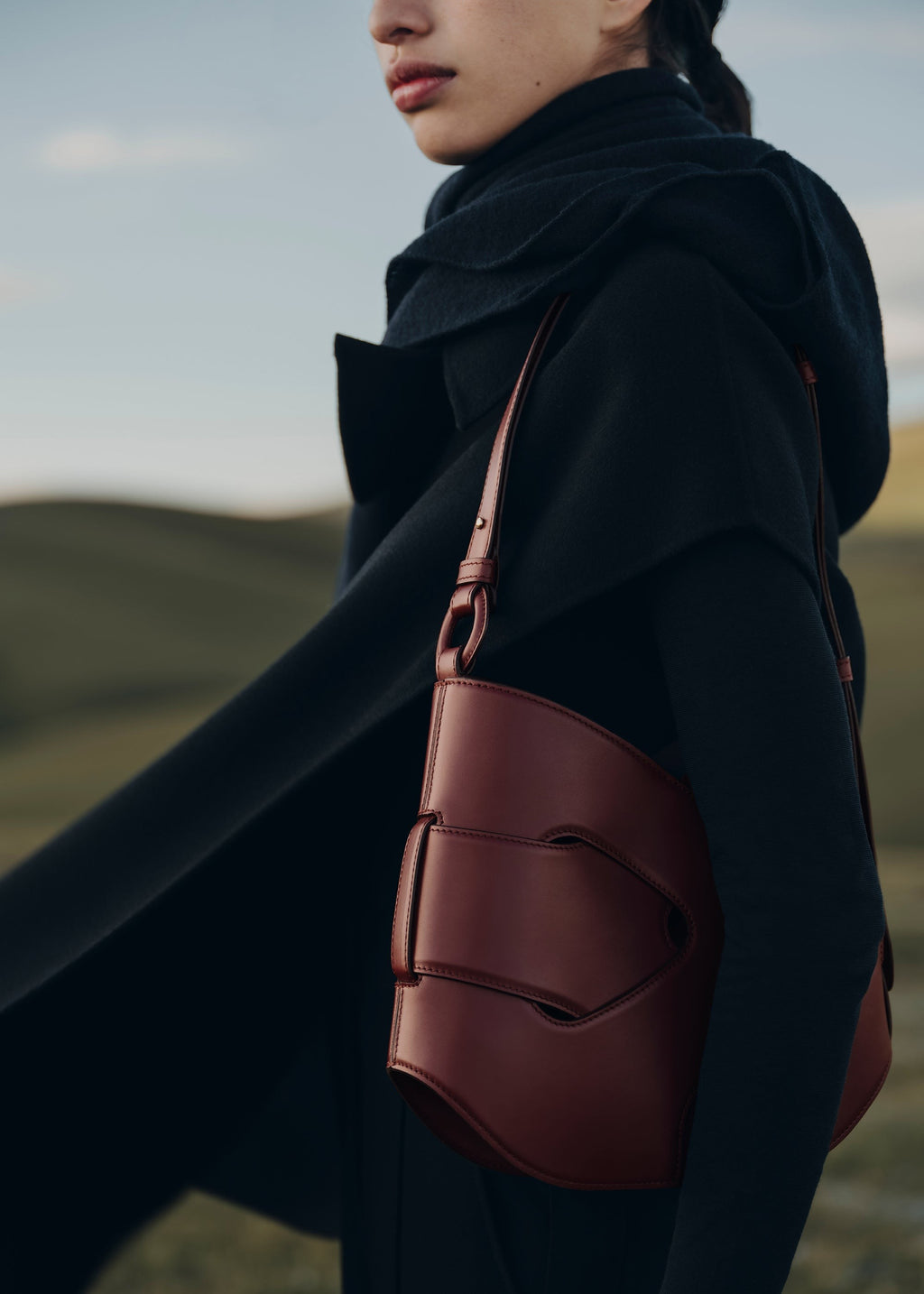 Handbag - Smooth Black Cherry
