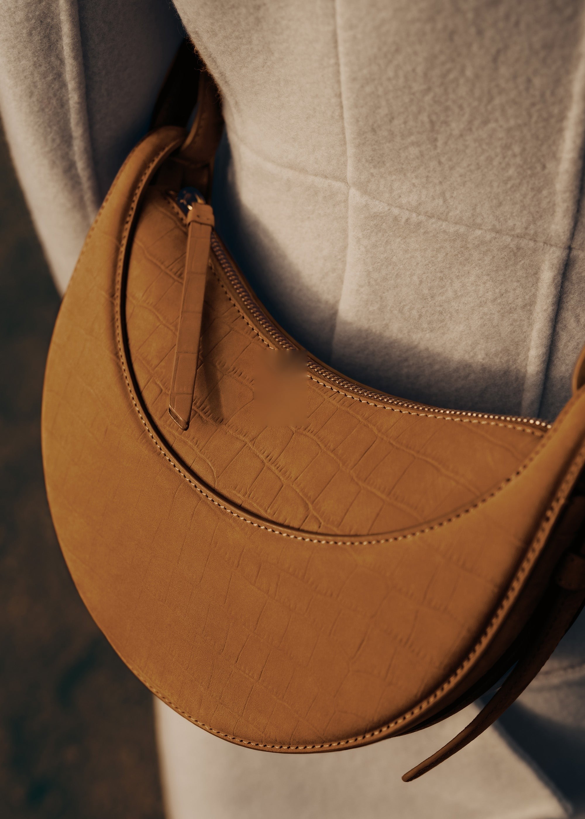 Handbag - Crocodile Nubuck Cinnamon