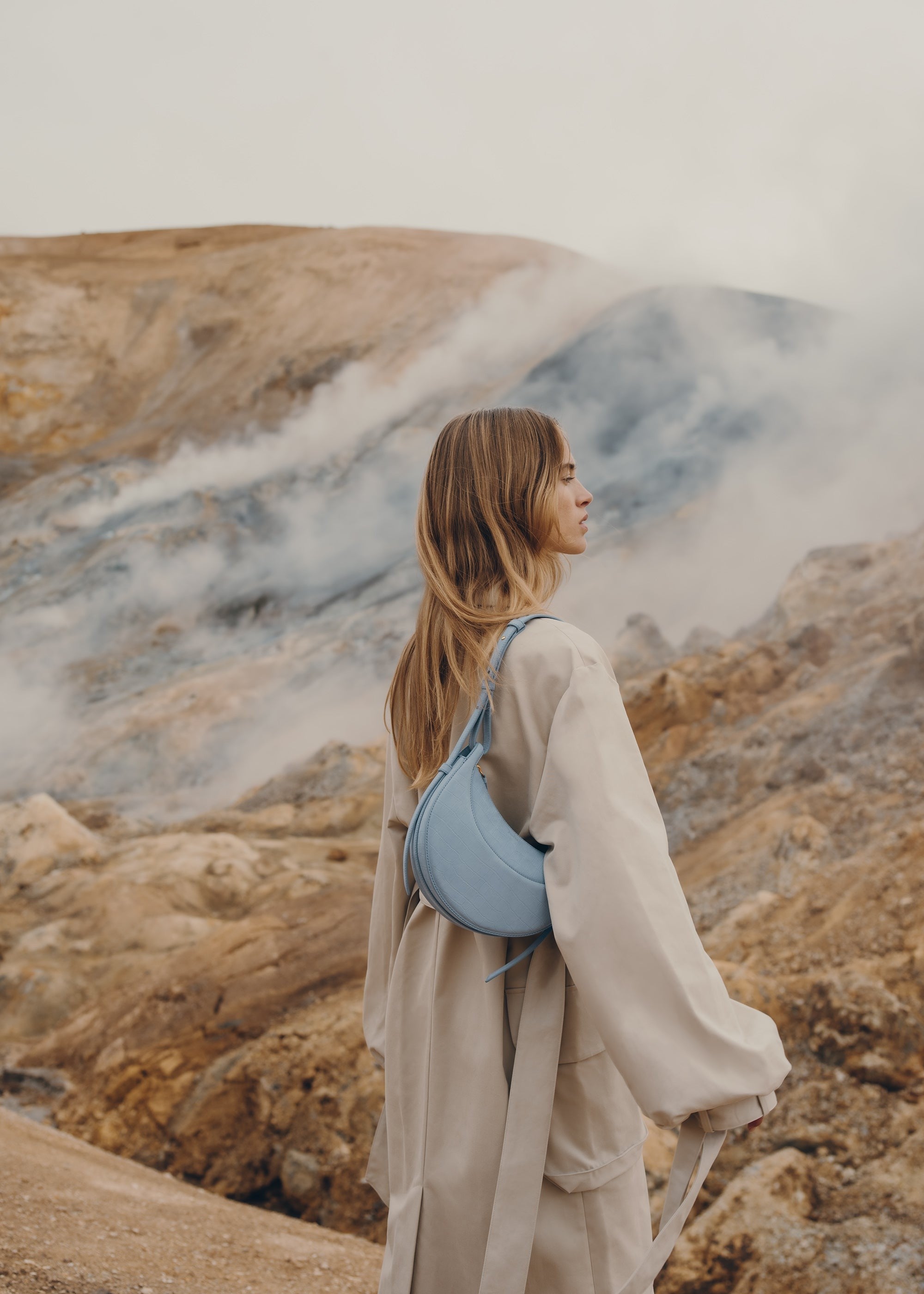 Handbag - Crocodile Nubuck Polar