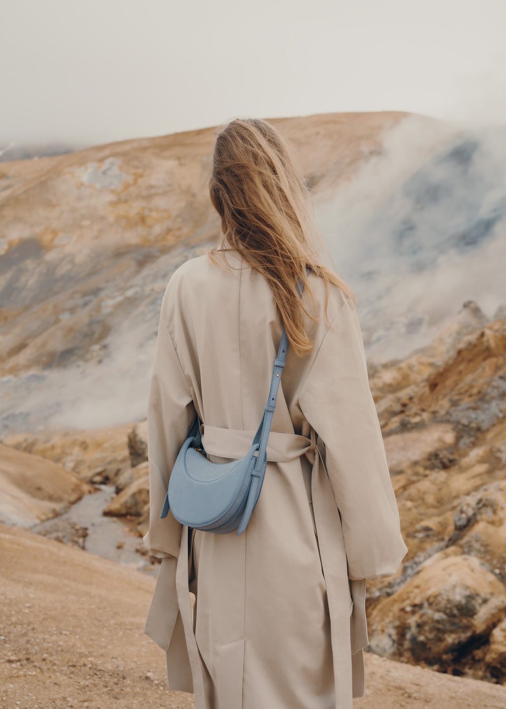 Handbag - Crocodile Nubuck Polar