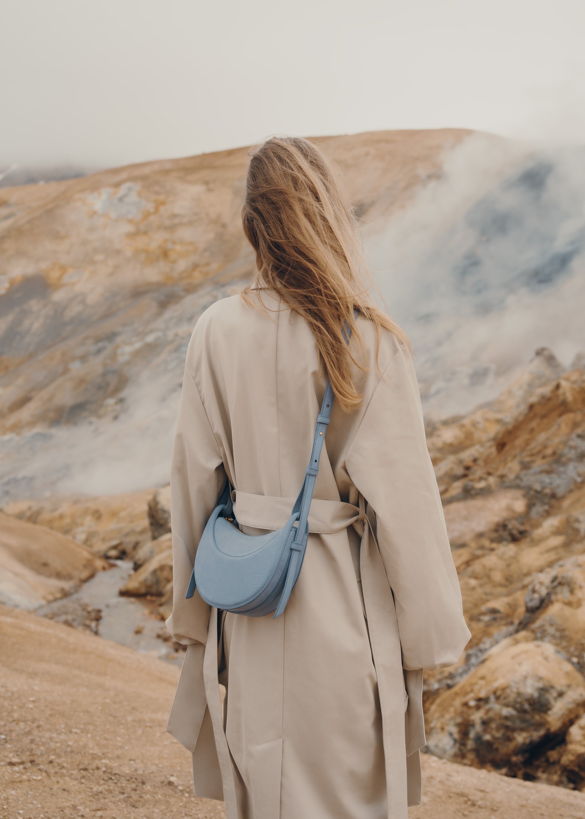 Handbag - Crocodile Nubuck Polar