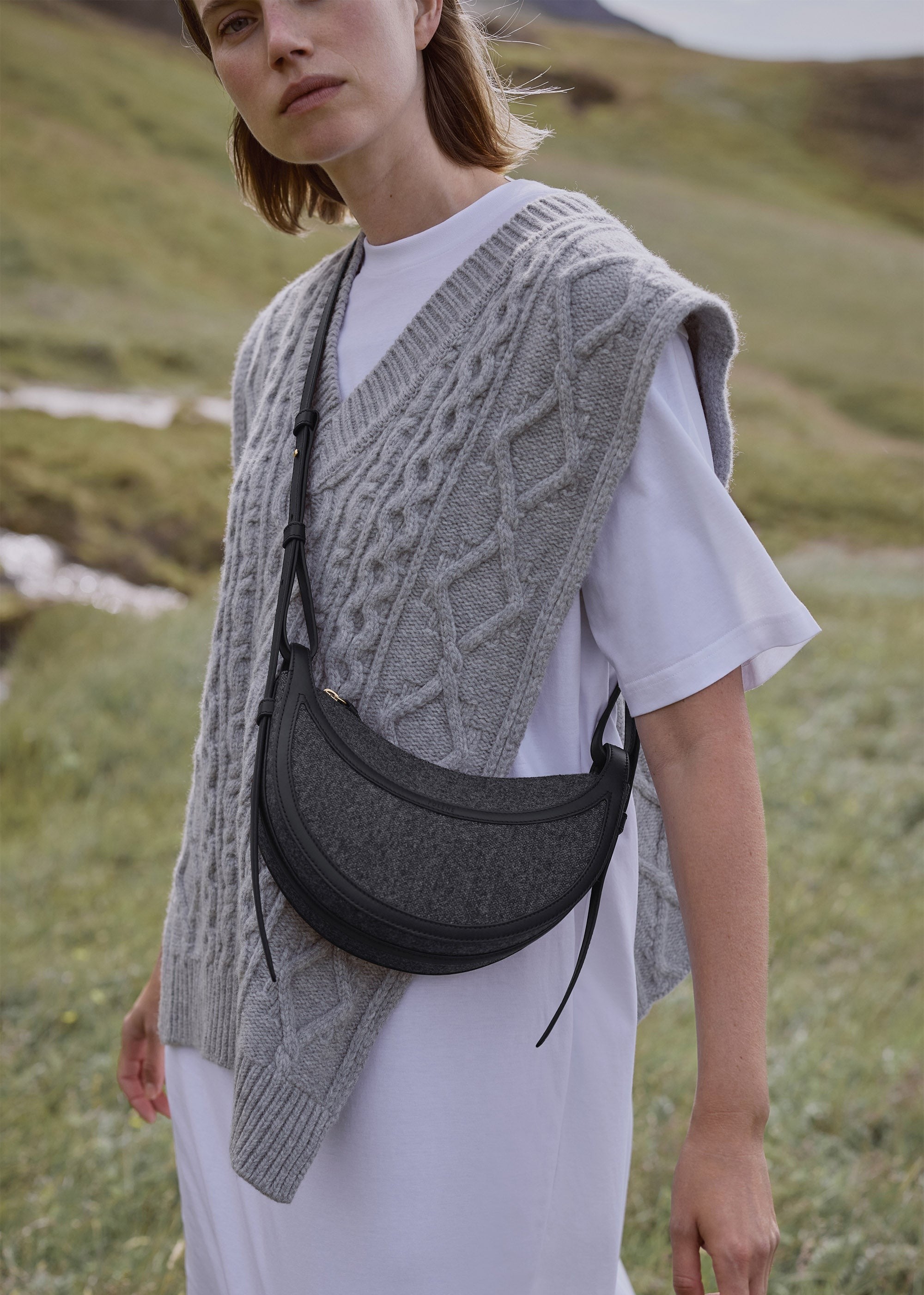 Handbag - Duo Black Canvas