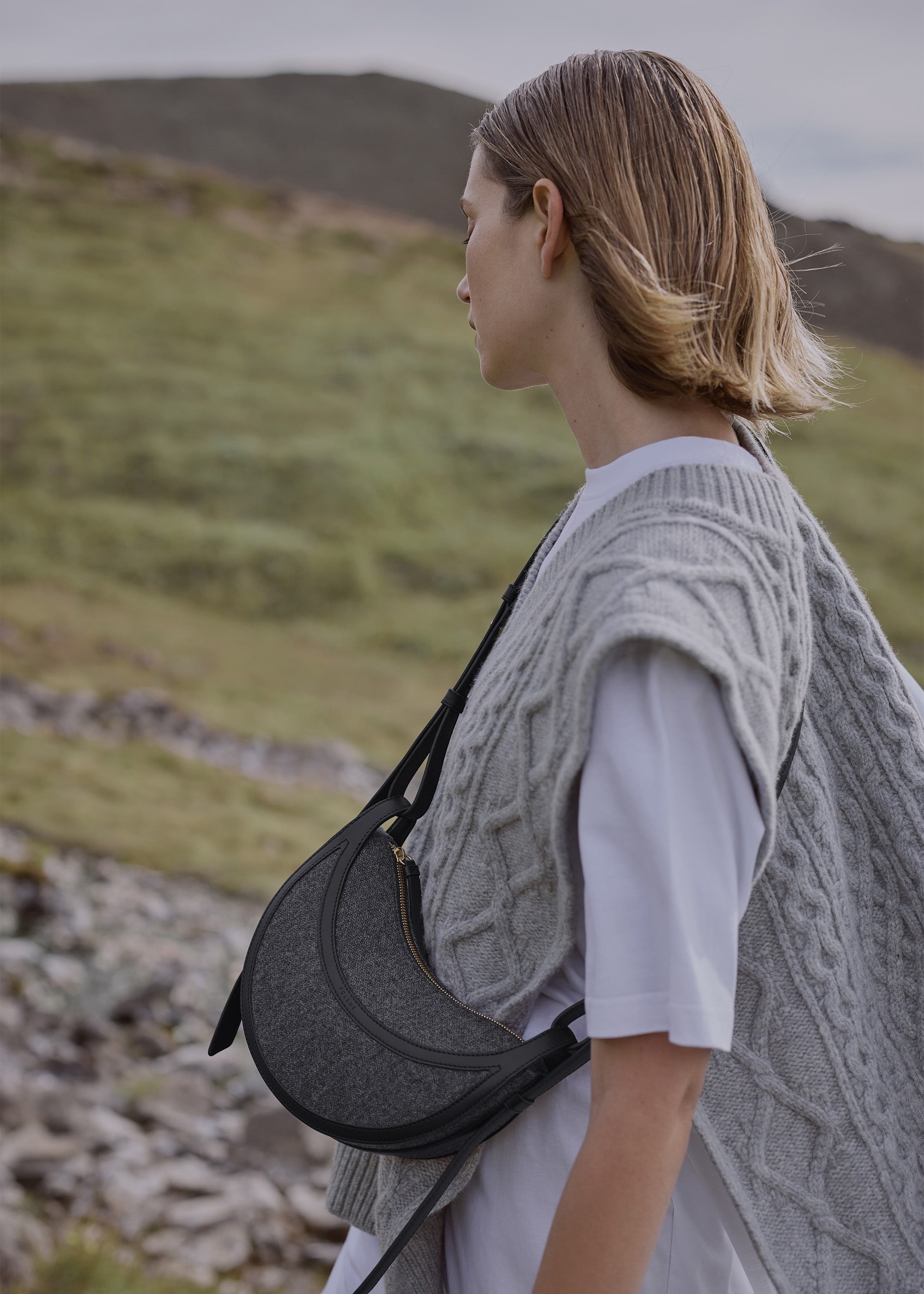 Handbag - Duo Black Canvas
