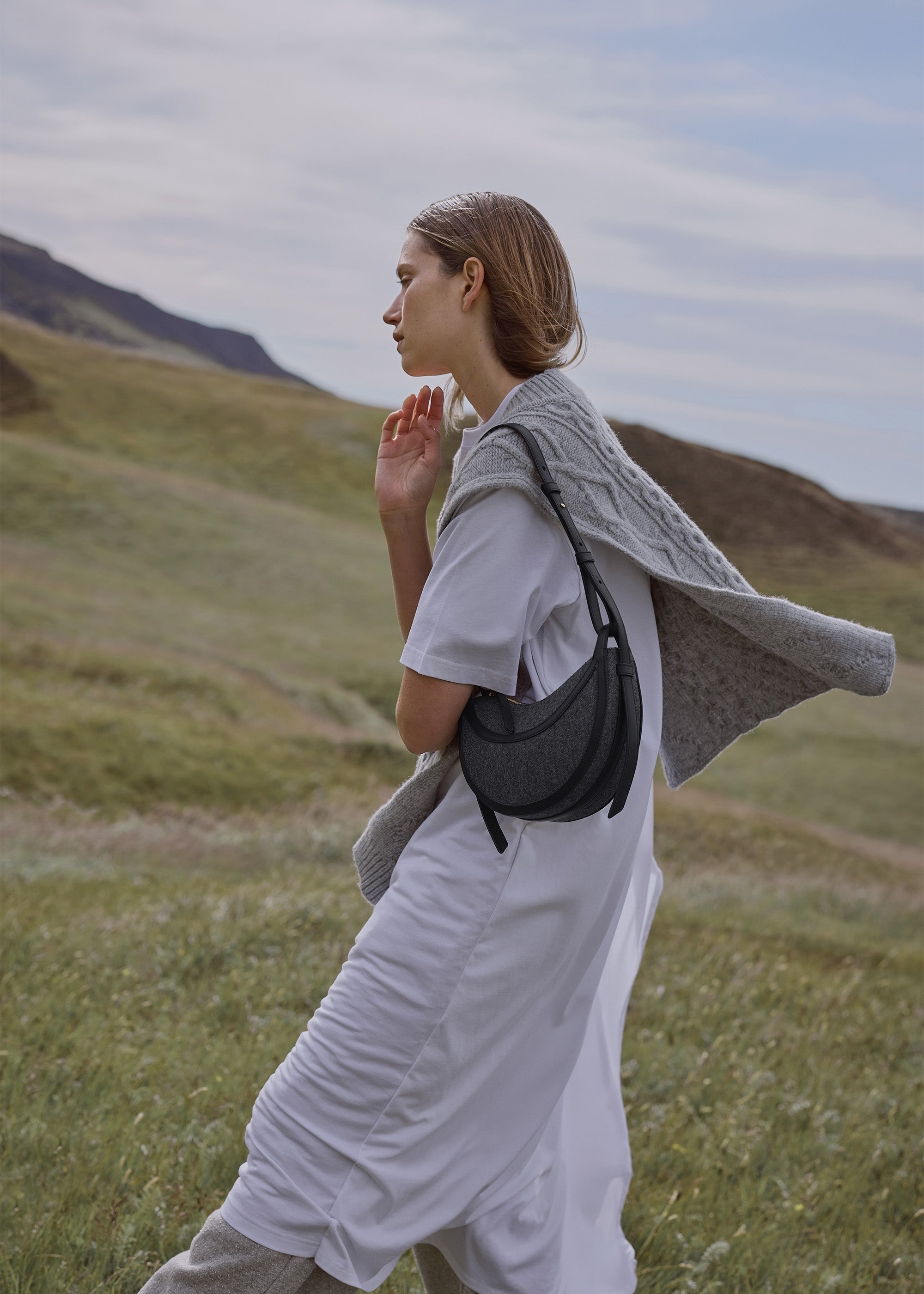 Handbag - Duo Black Canvas