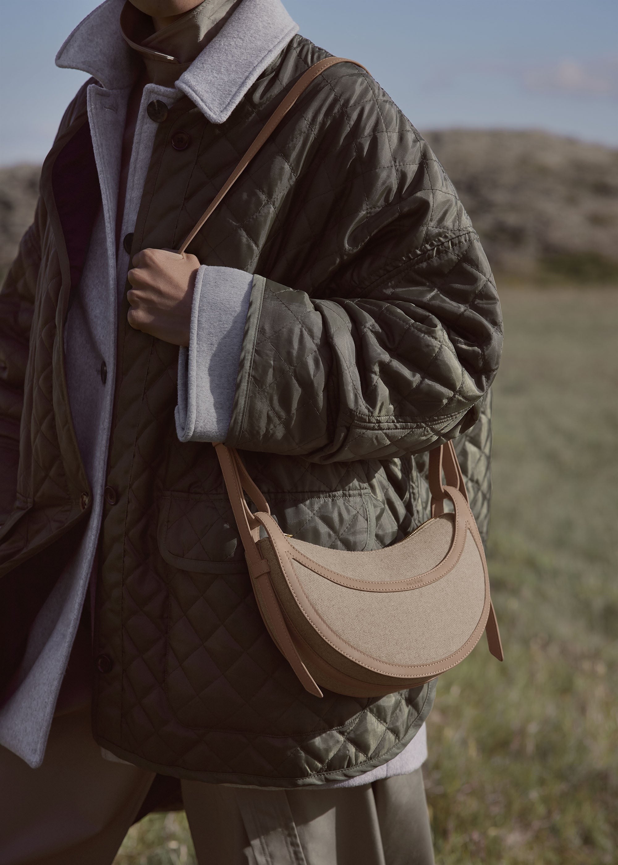 Handbag - Duo Taupe Canvas