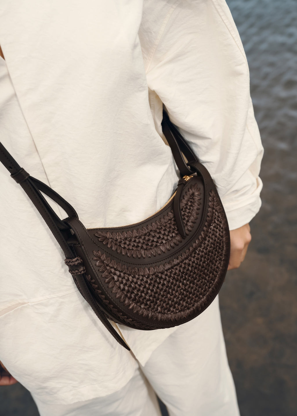Handbag - Raffia Ebony