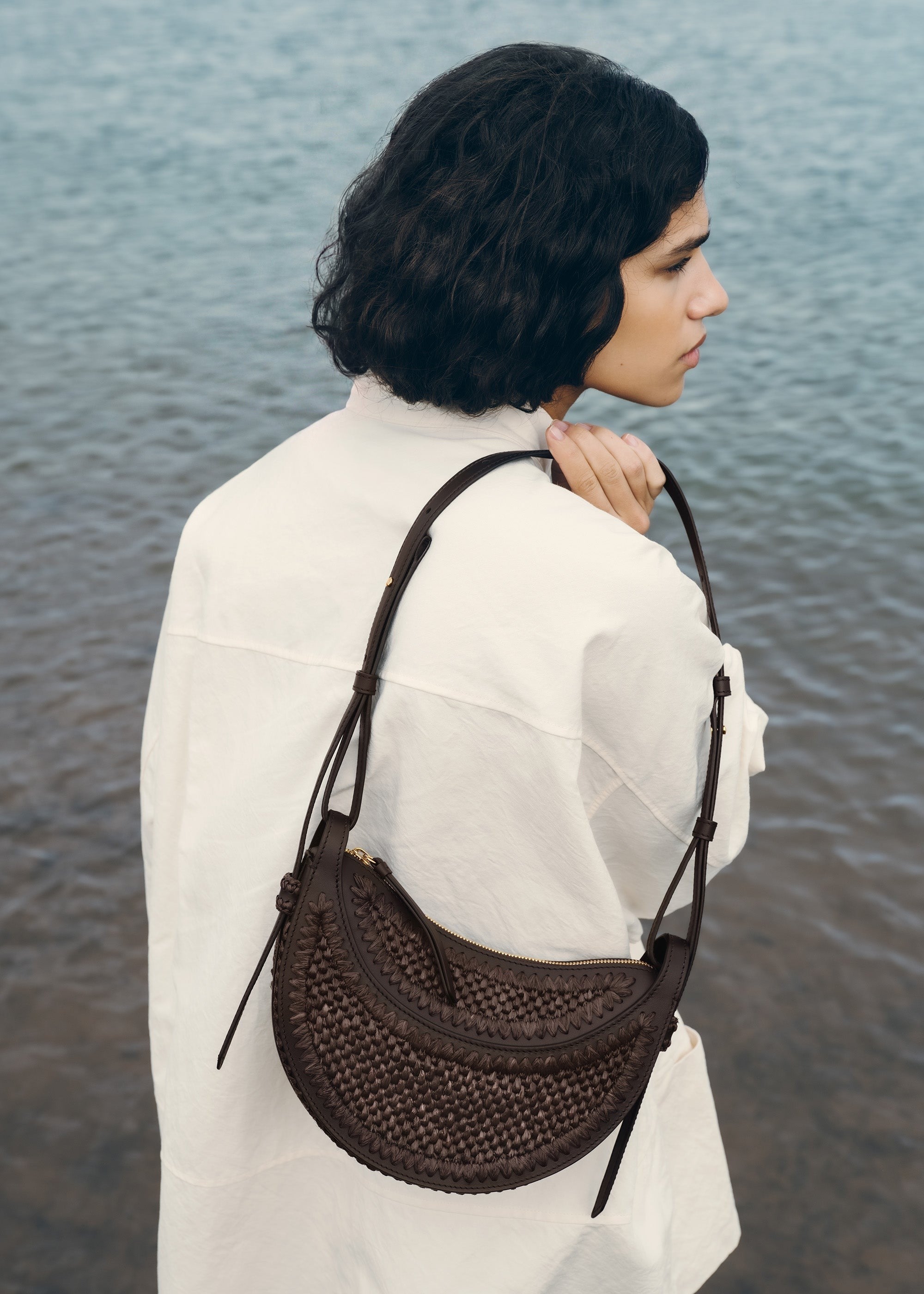 Handbag - Raffia Ebony