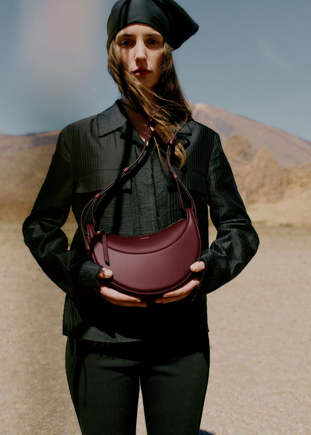 Handbag - Smooth Black Cherry