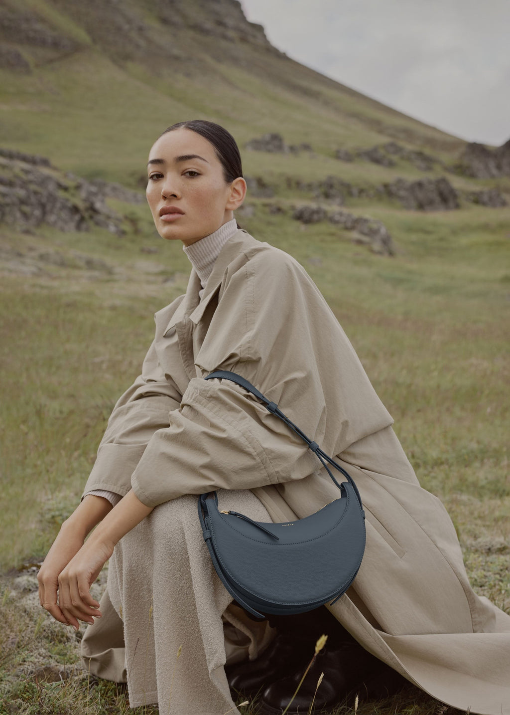 Handbag - Textured Midnight Blue