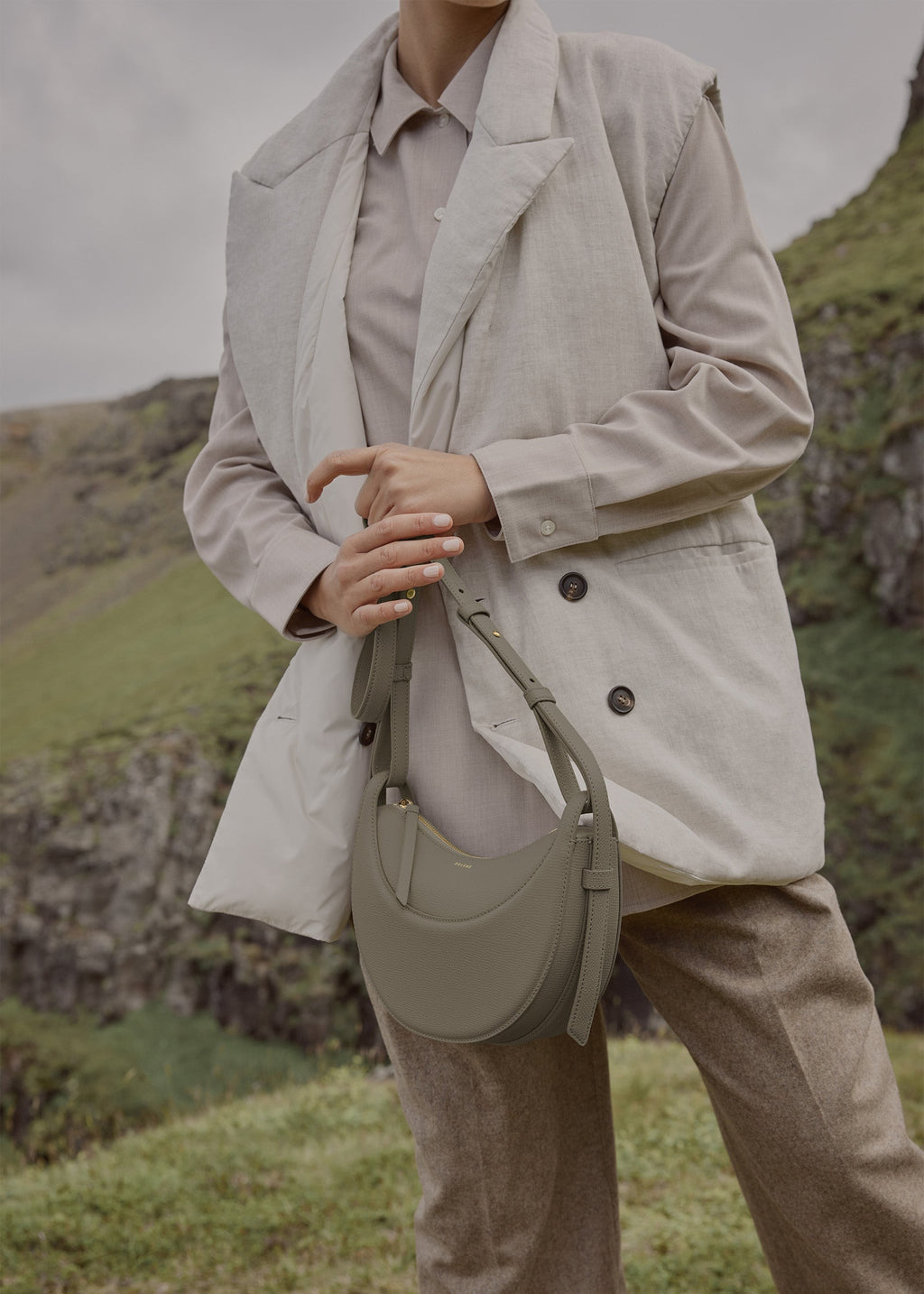 Handbag - Textured Olive