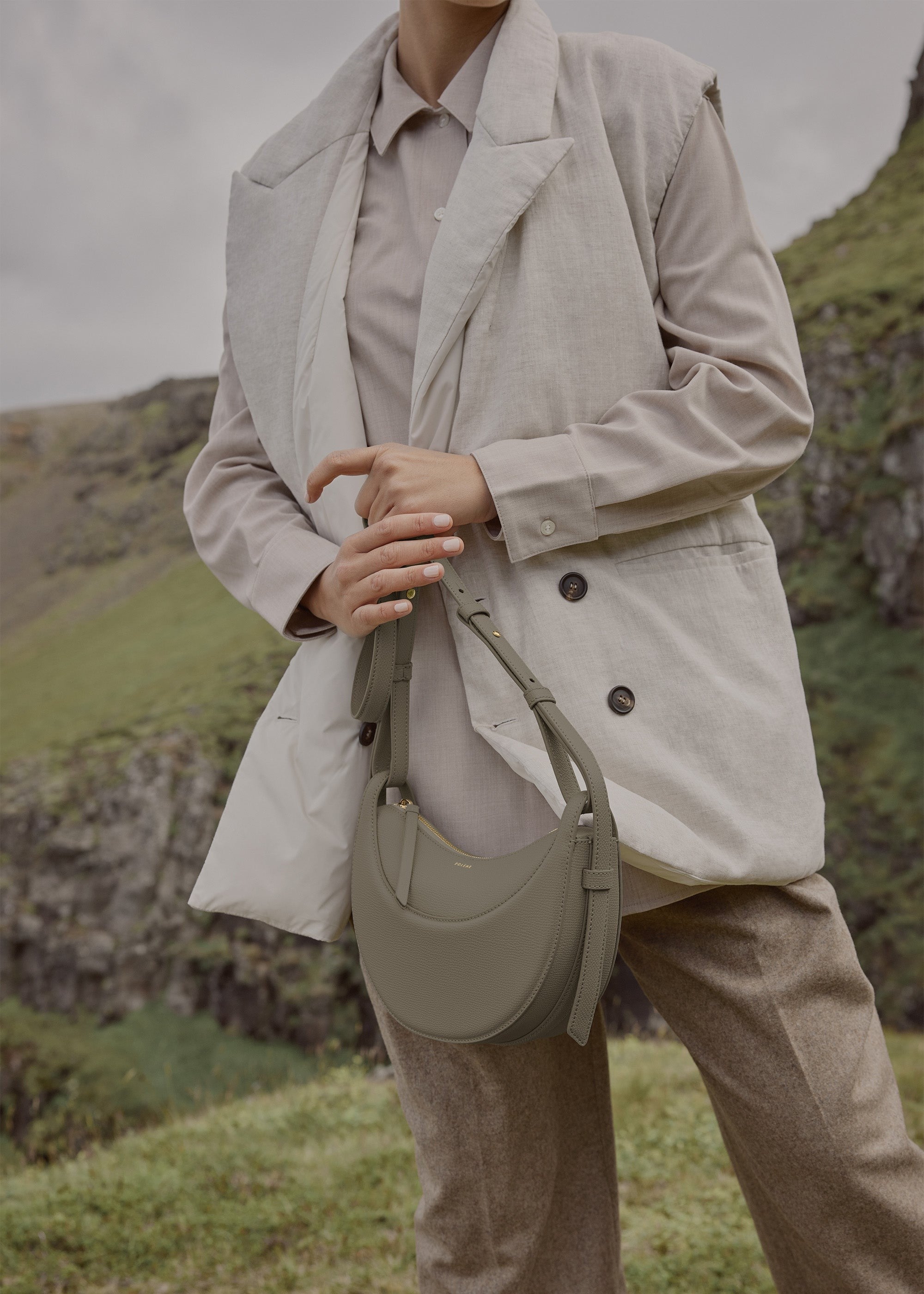 Handbag - Textured Olive
