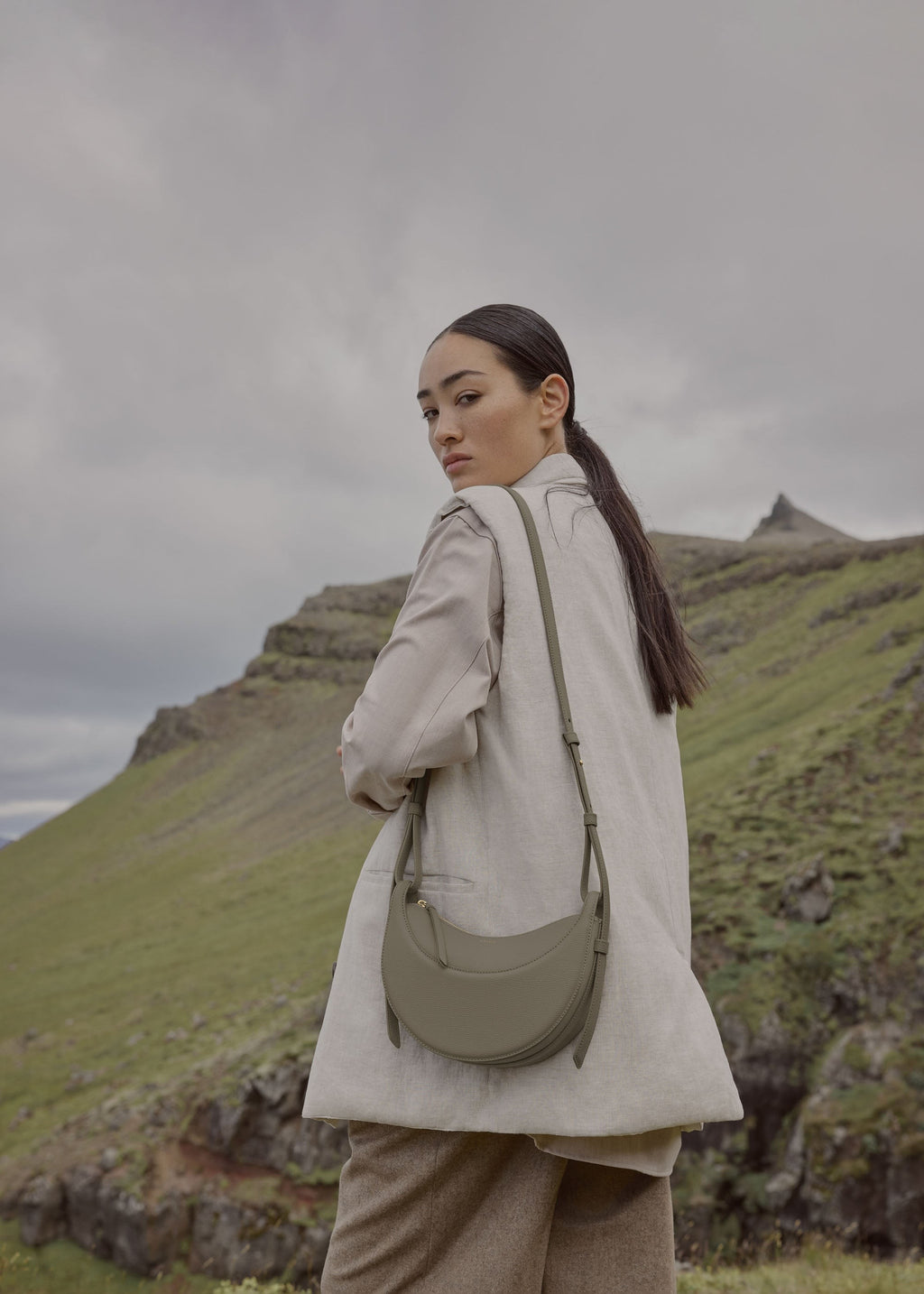 Handbag - Textured Olive