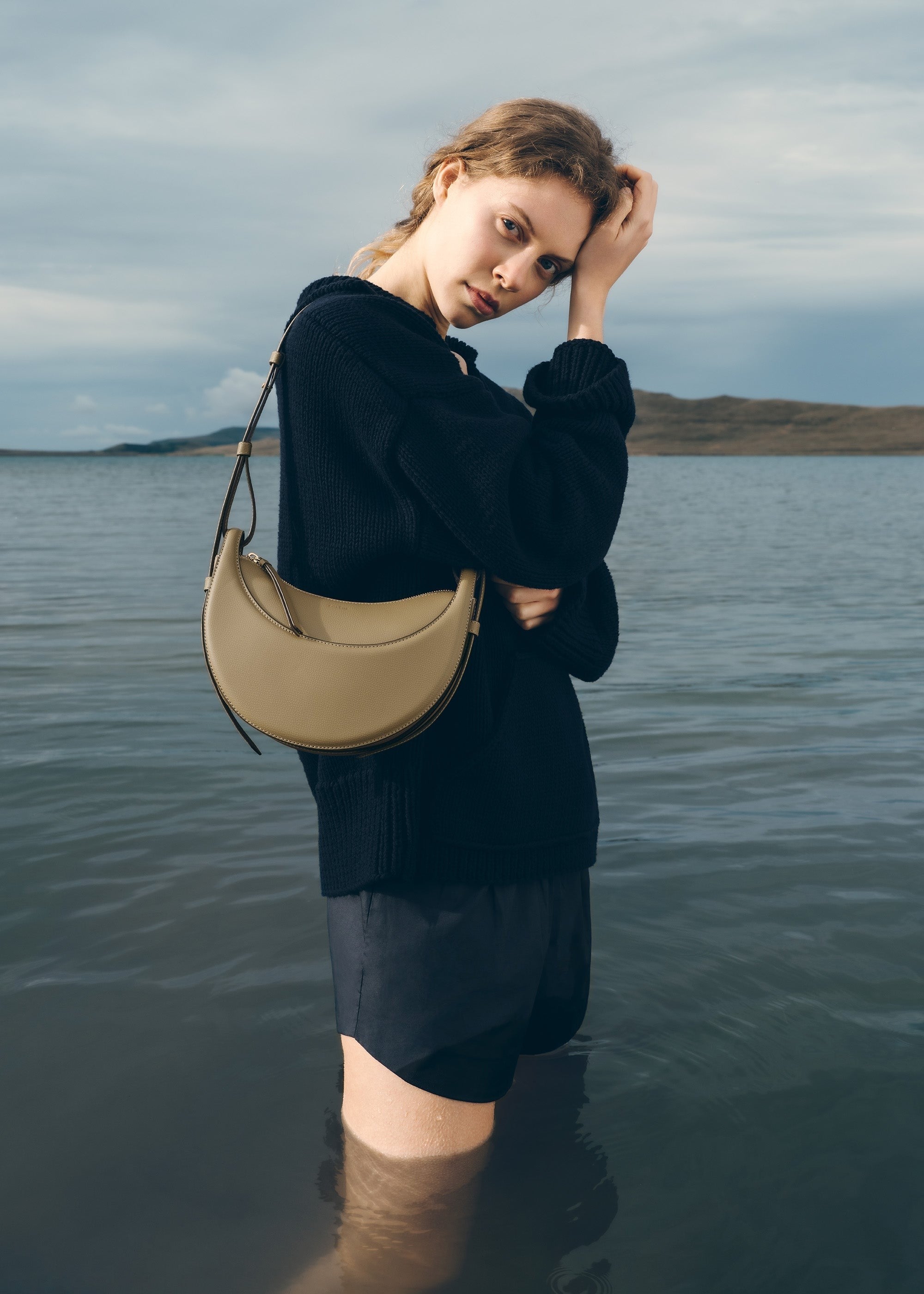 Handbag - Textured Smoky Olive