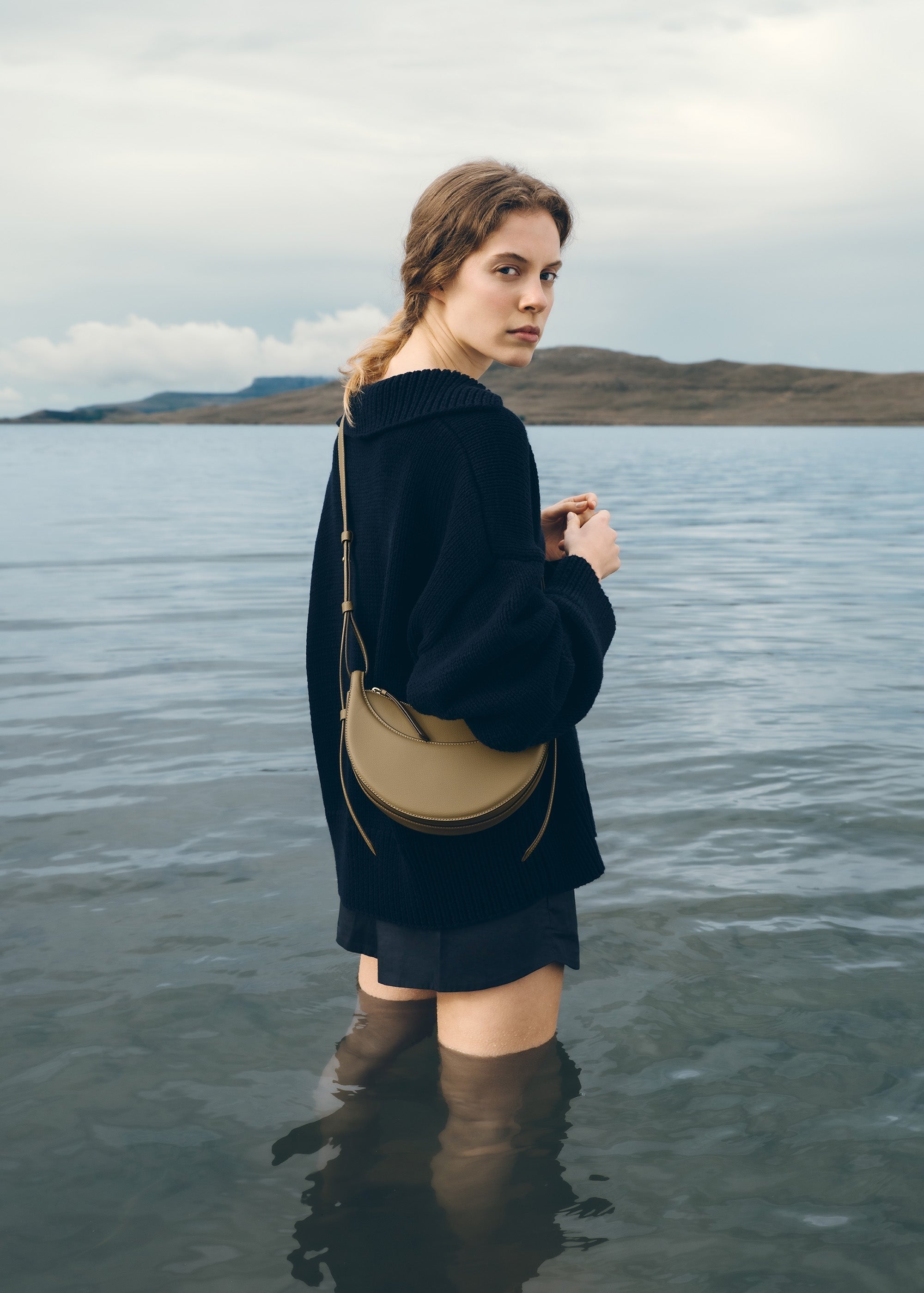 Handbag - Textured Smoky Olive