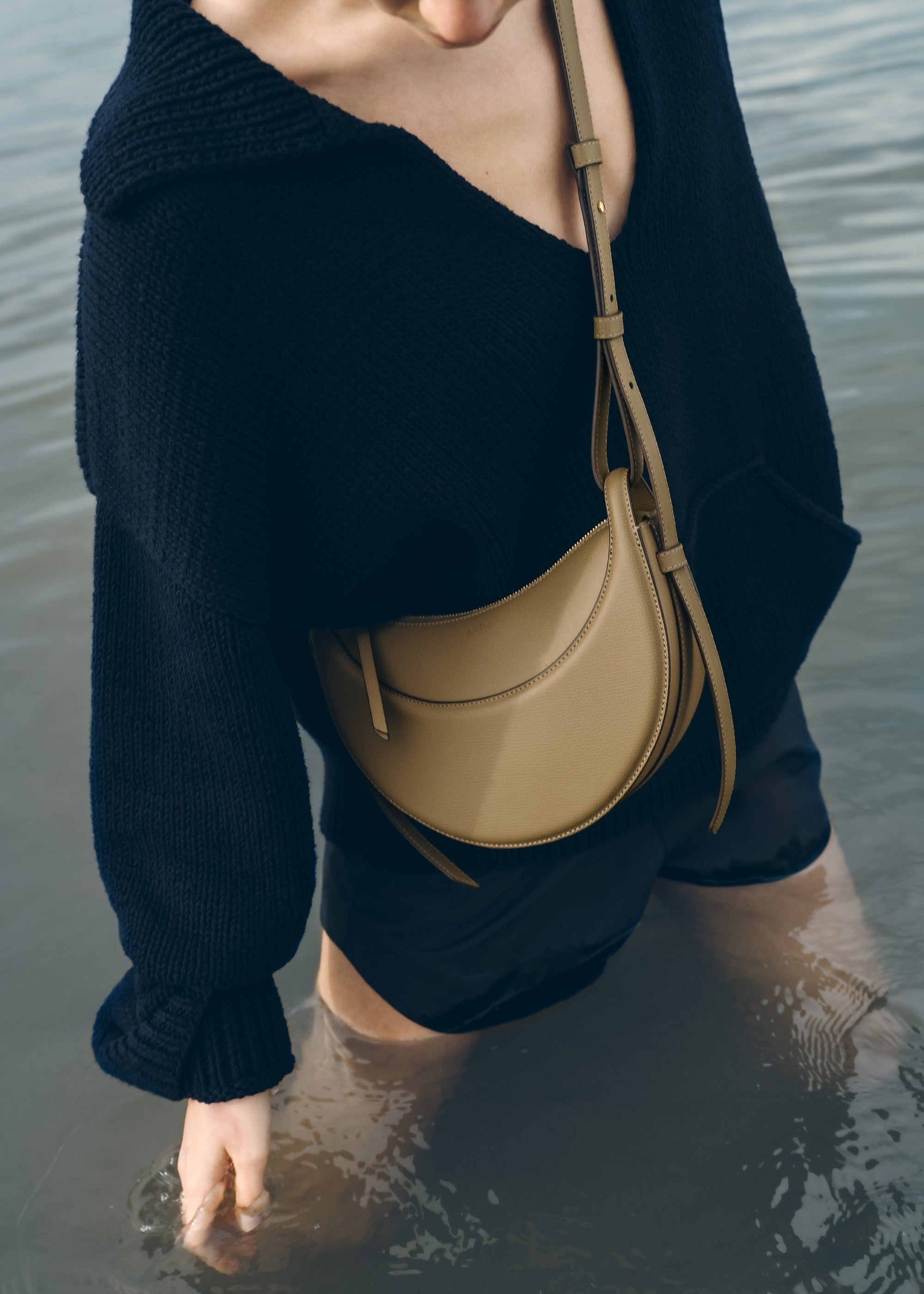 Handbag - Textured Smoky Olive