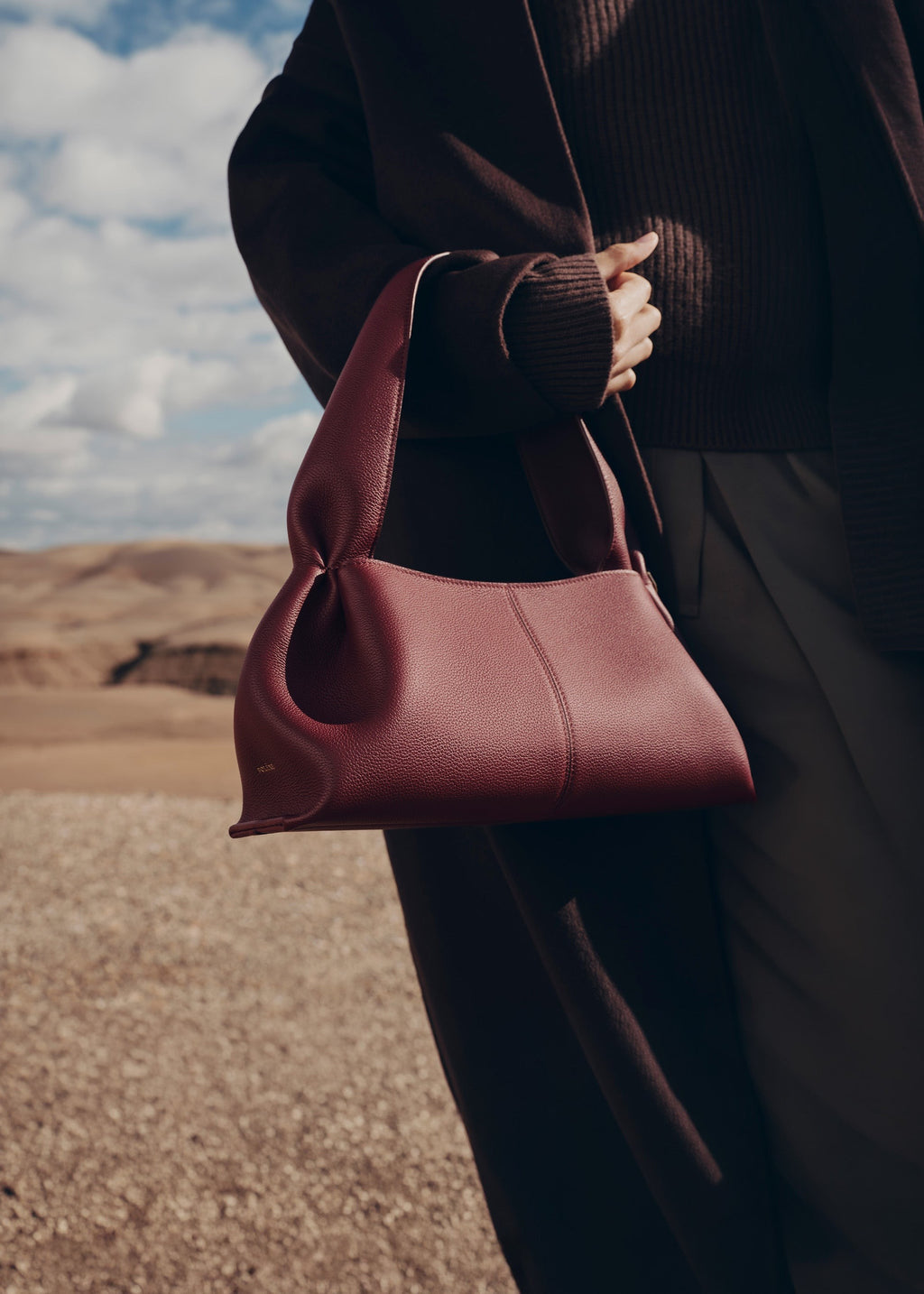Handbag - Textured Black Cherry