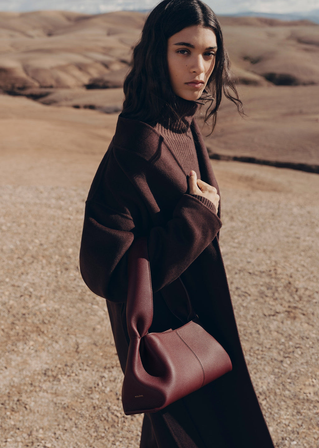Handbag - Textured Black Cherry