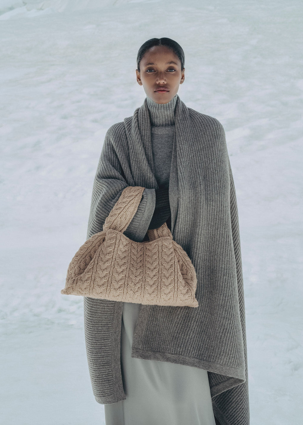 Large Handbag - Merino Ecru