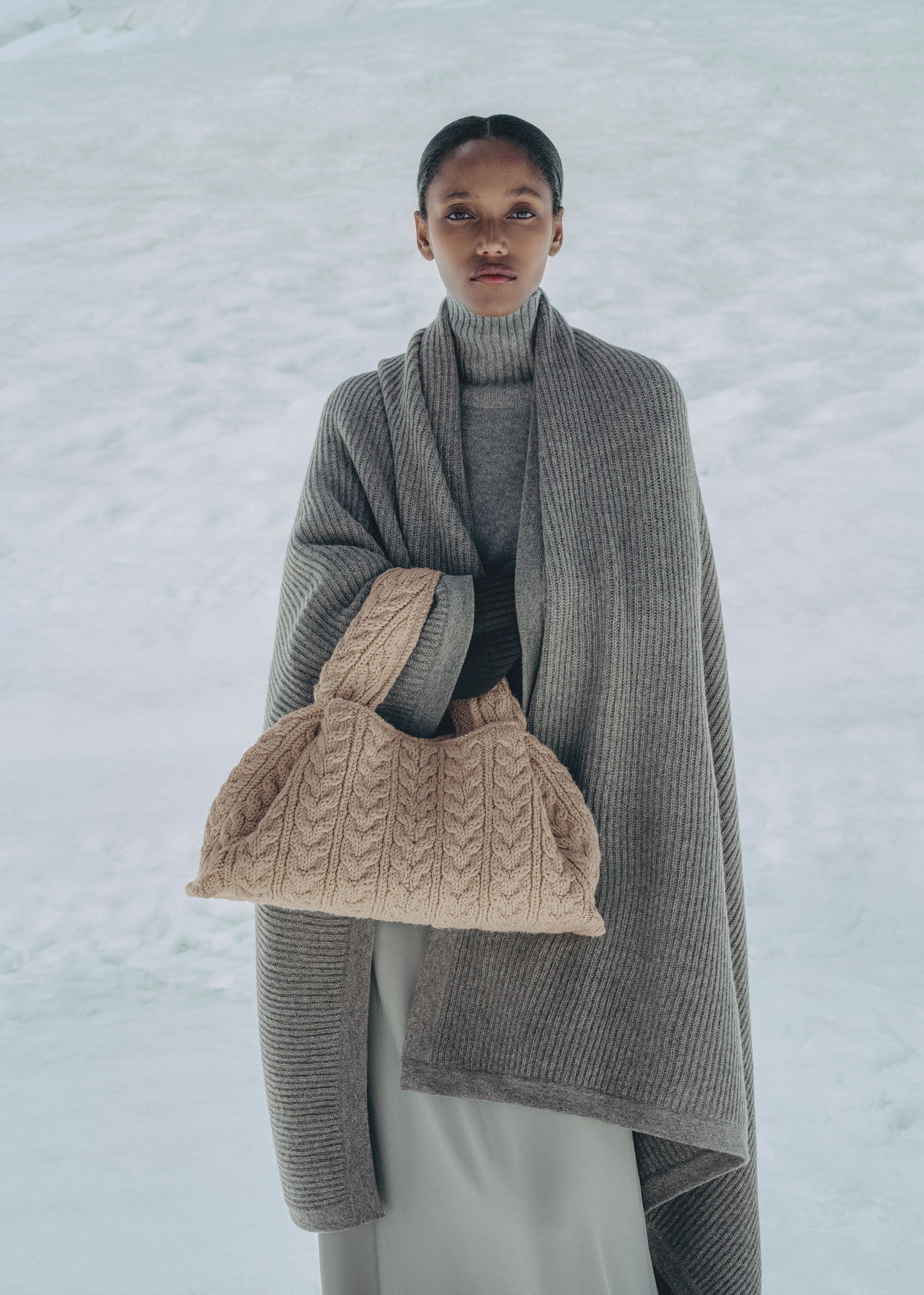Large Handbag - Merino Ecru