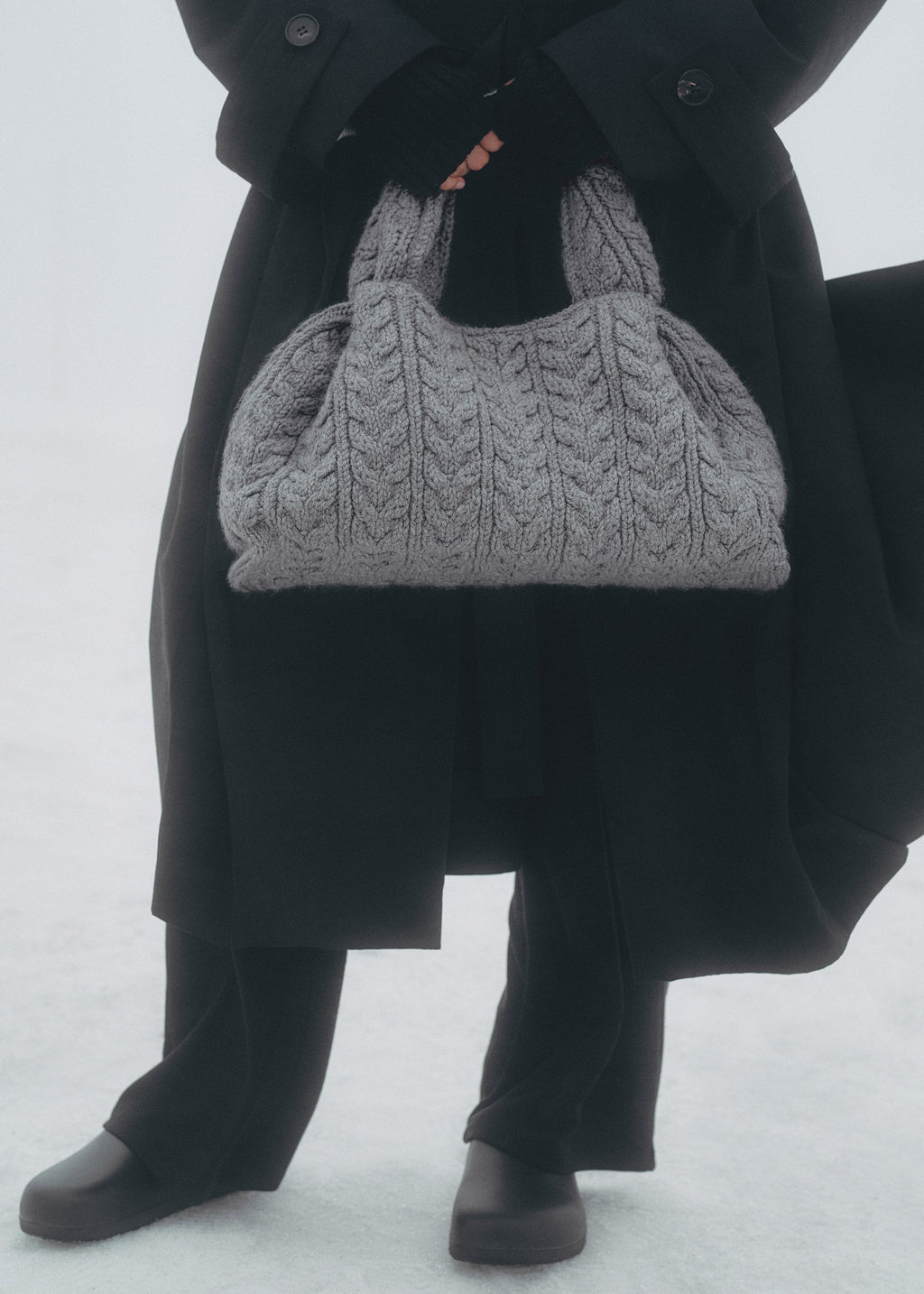 Large Handbag - Merino Stone
