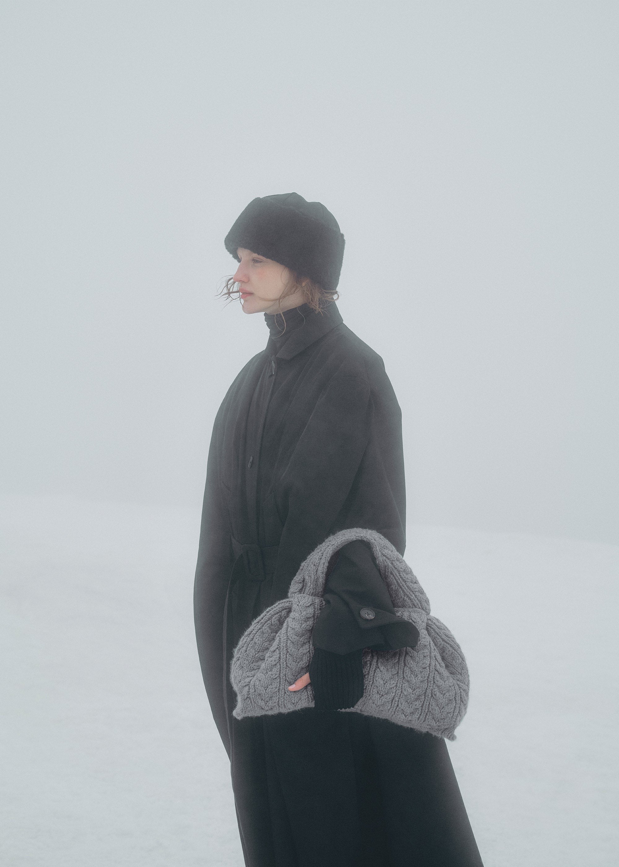 Large Handbag - Merino Stone