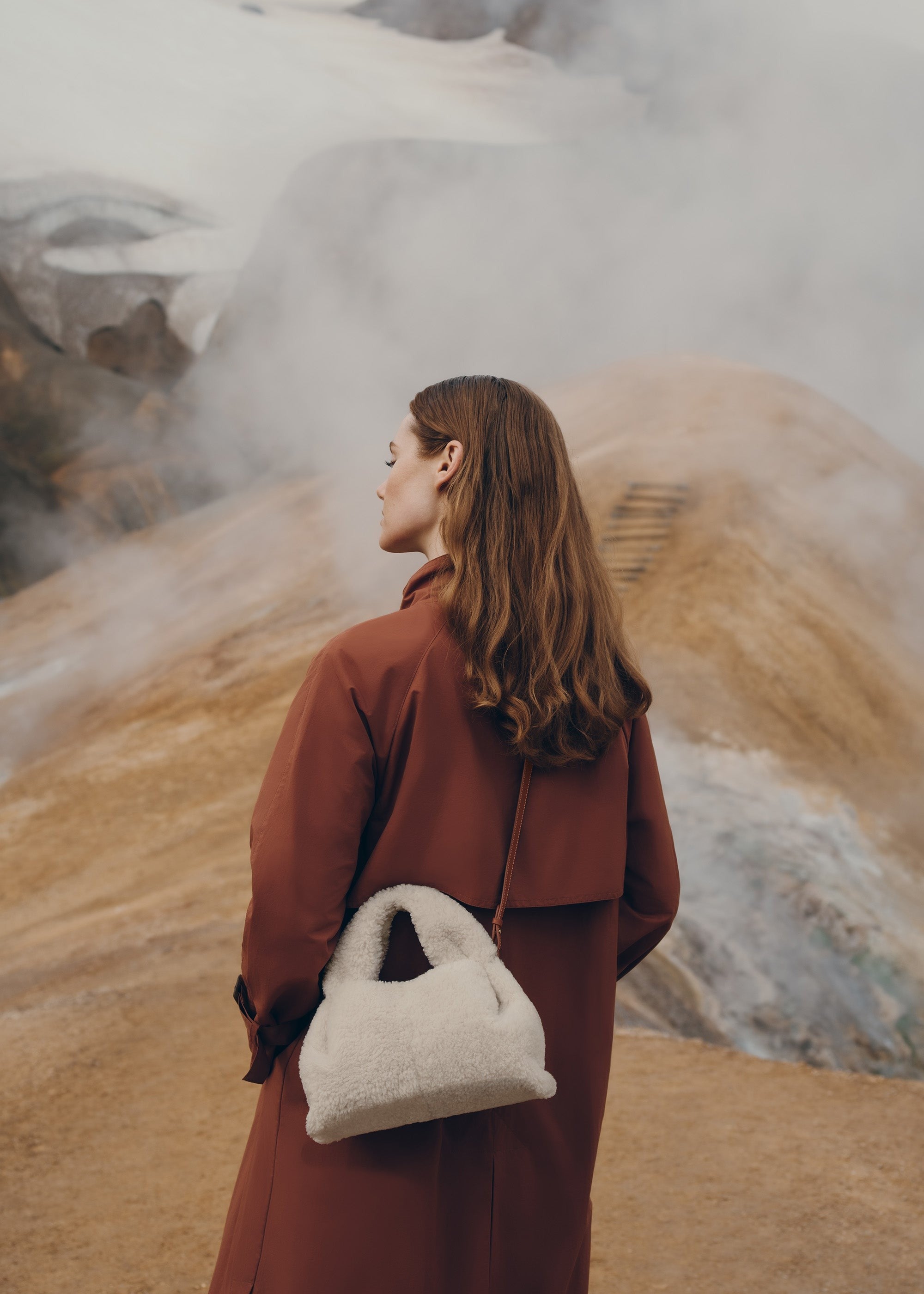 Mini Handbag - Ecru Shearling