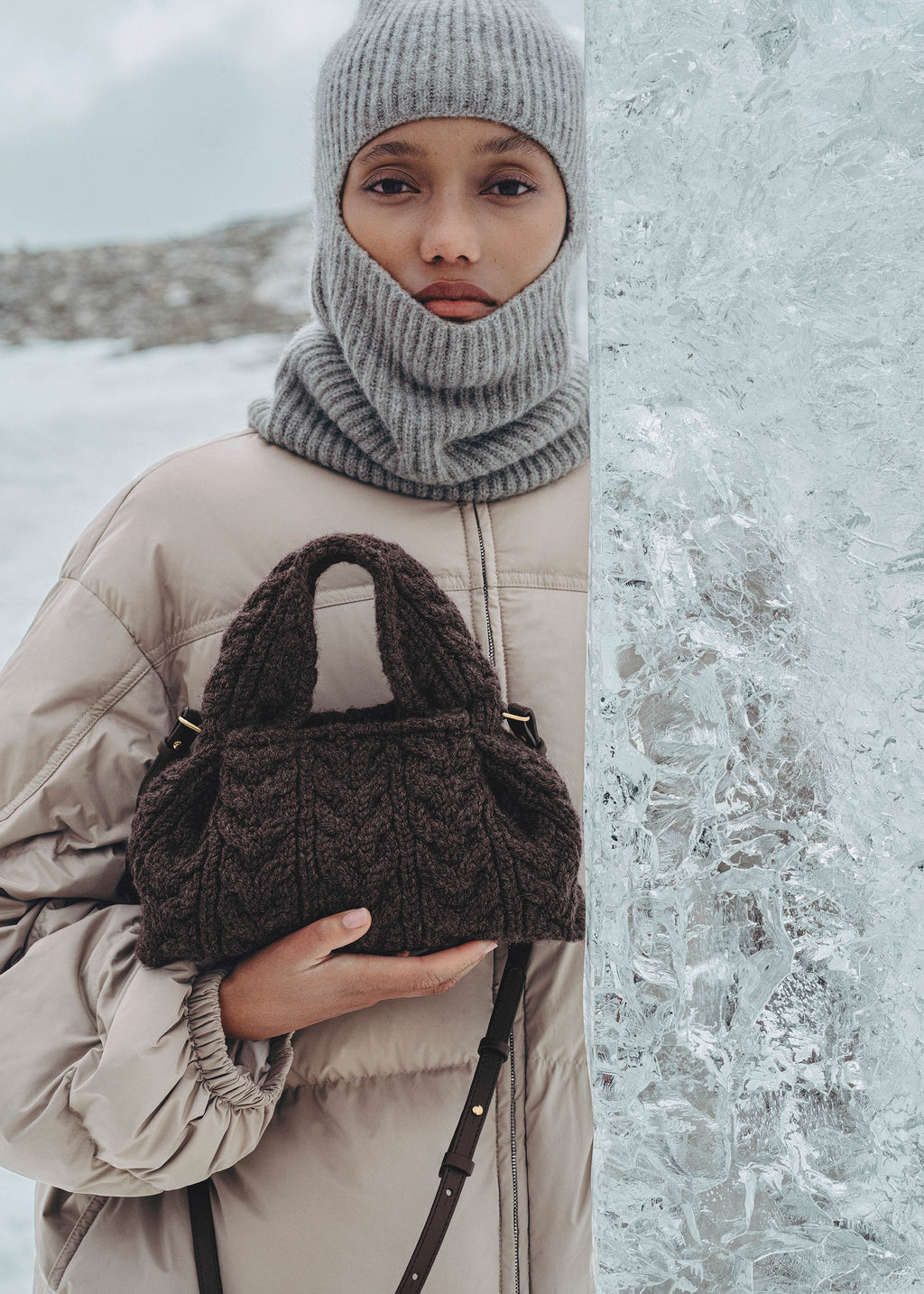 Mini Handbag - Merino Ebony