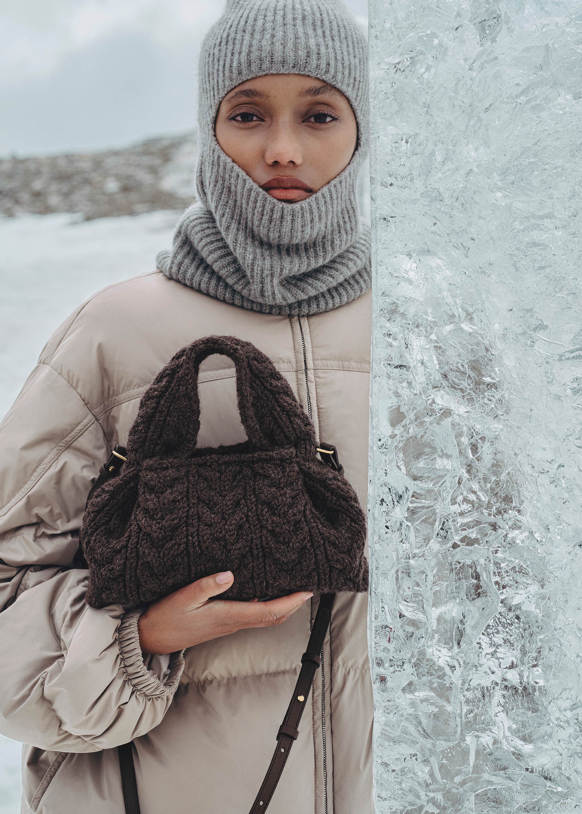 Mini Handbag - Merino Ebony