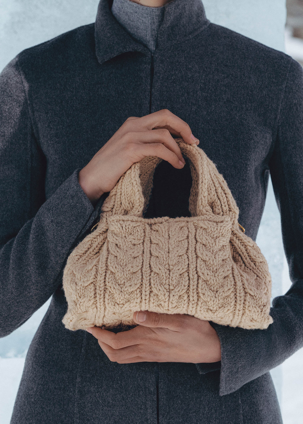 Mini Handbag - Merino Ecru
