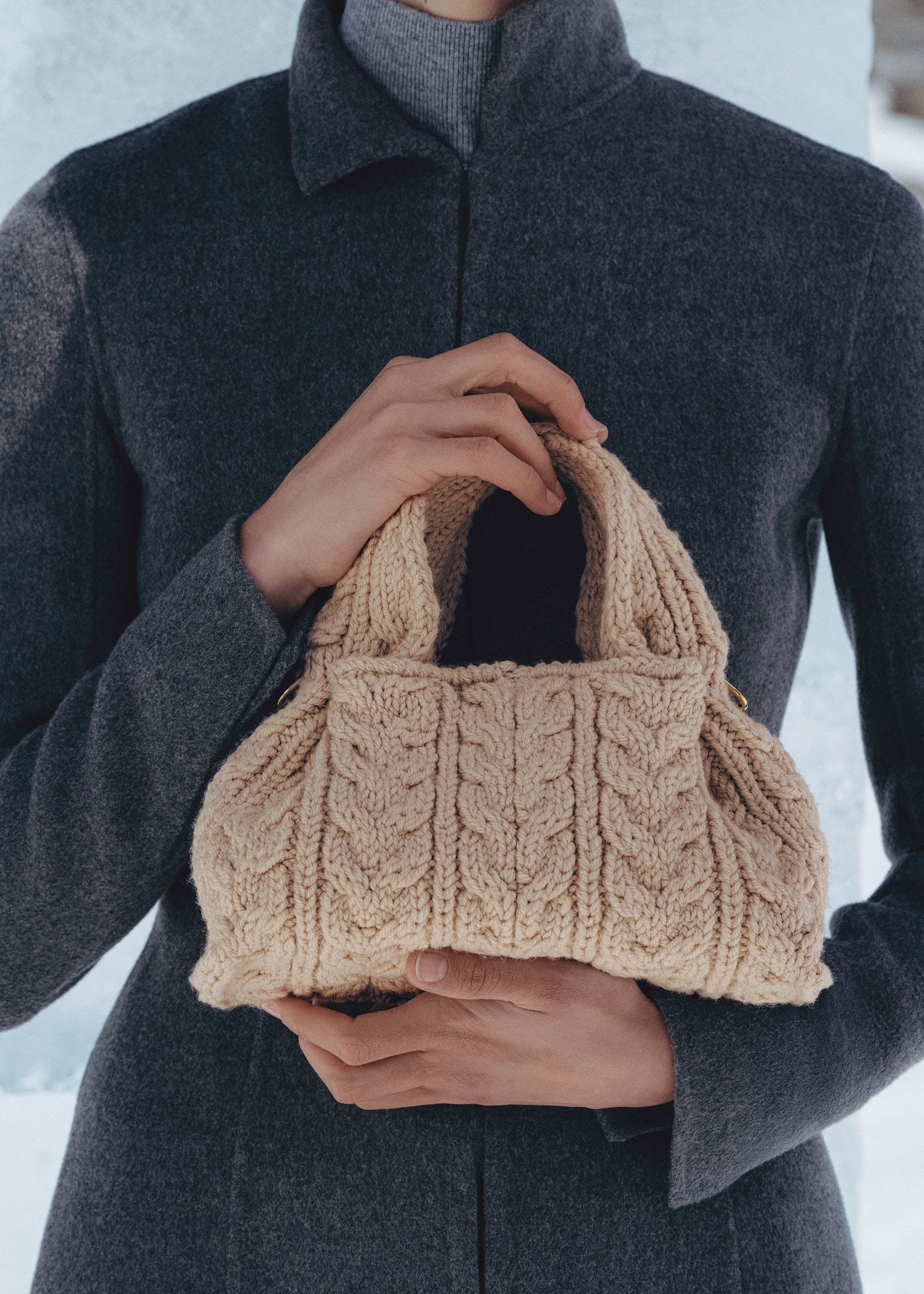 Mini Handbag - Merino Ecru