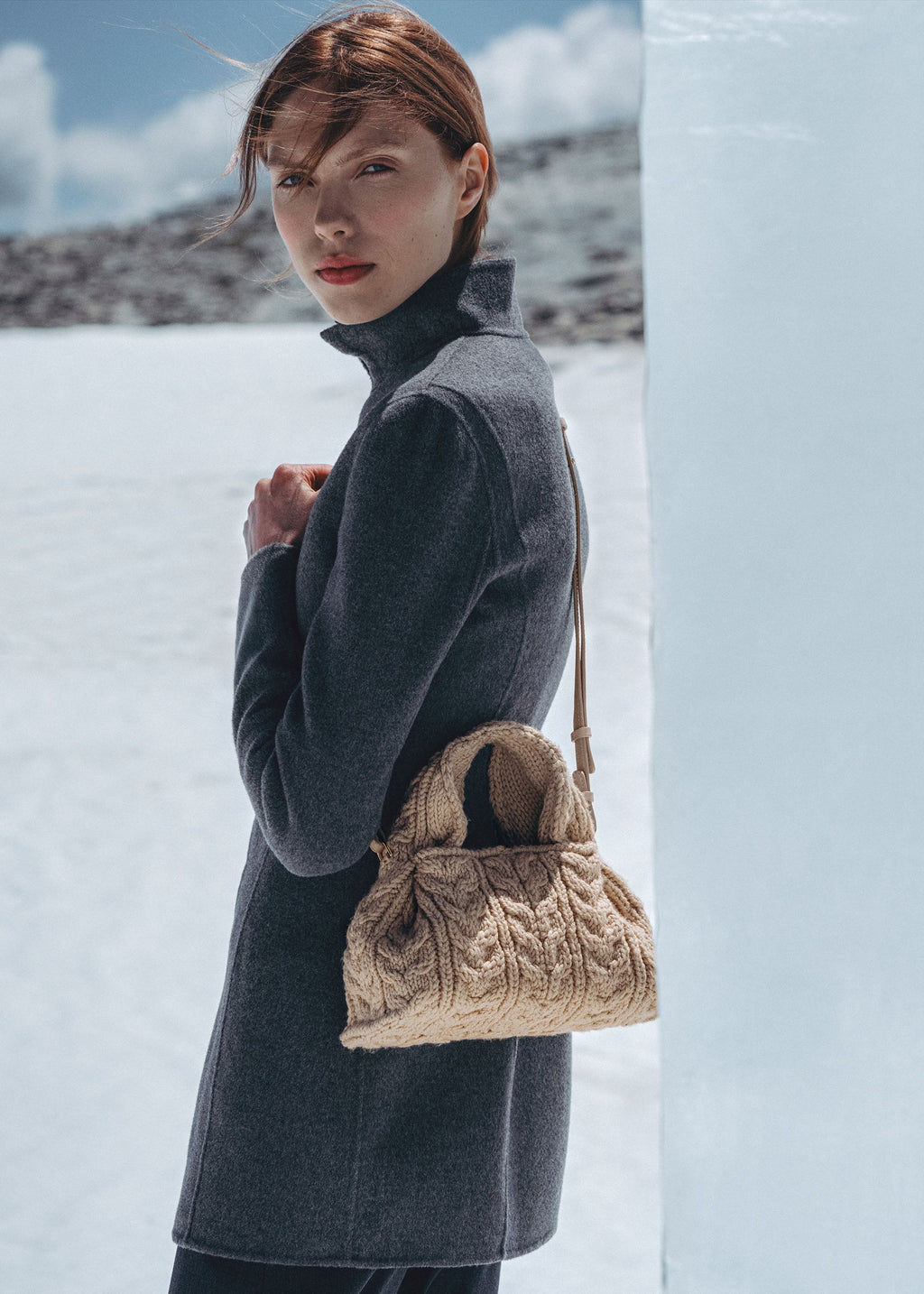 Mini Handbag - Merino Ecru