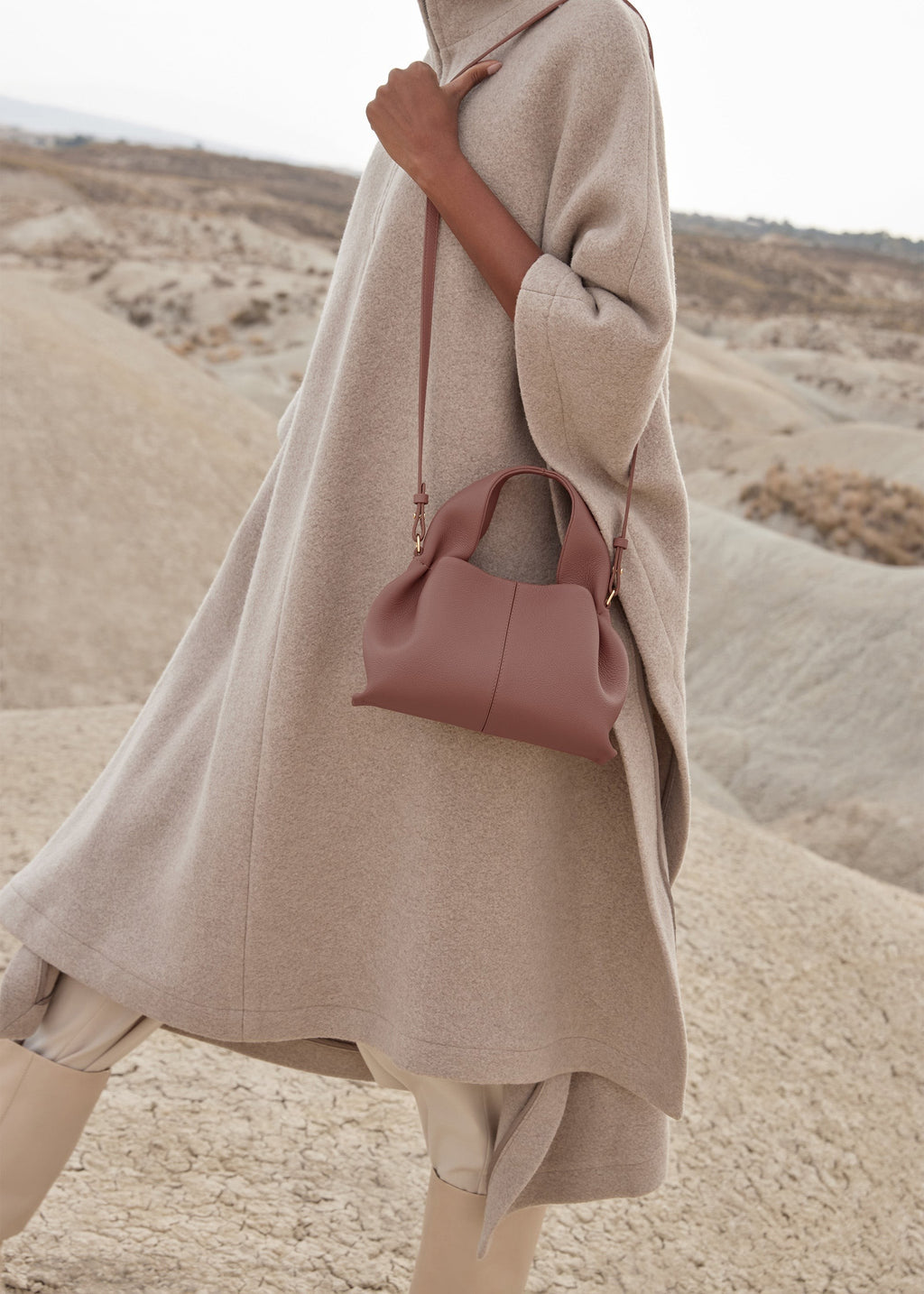 Mini Handbag - Textured Blush
