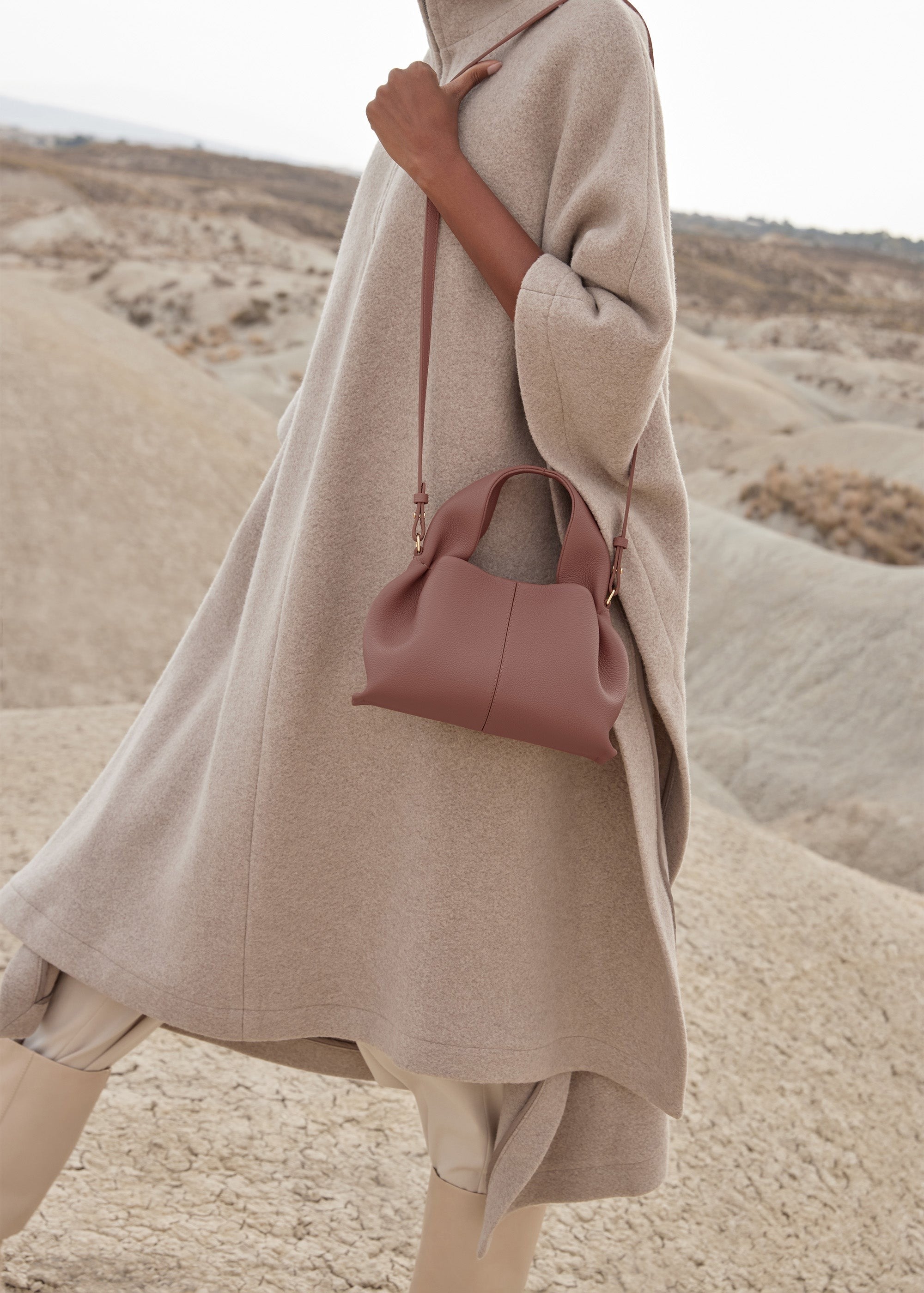 Mini Handbag - Textured Blush