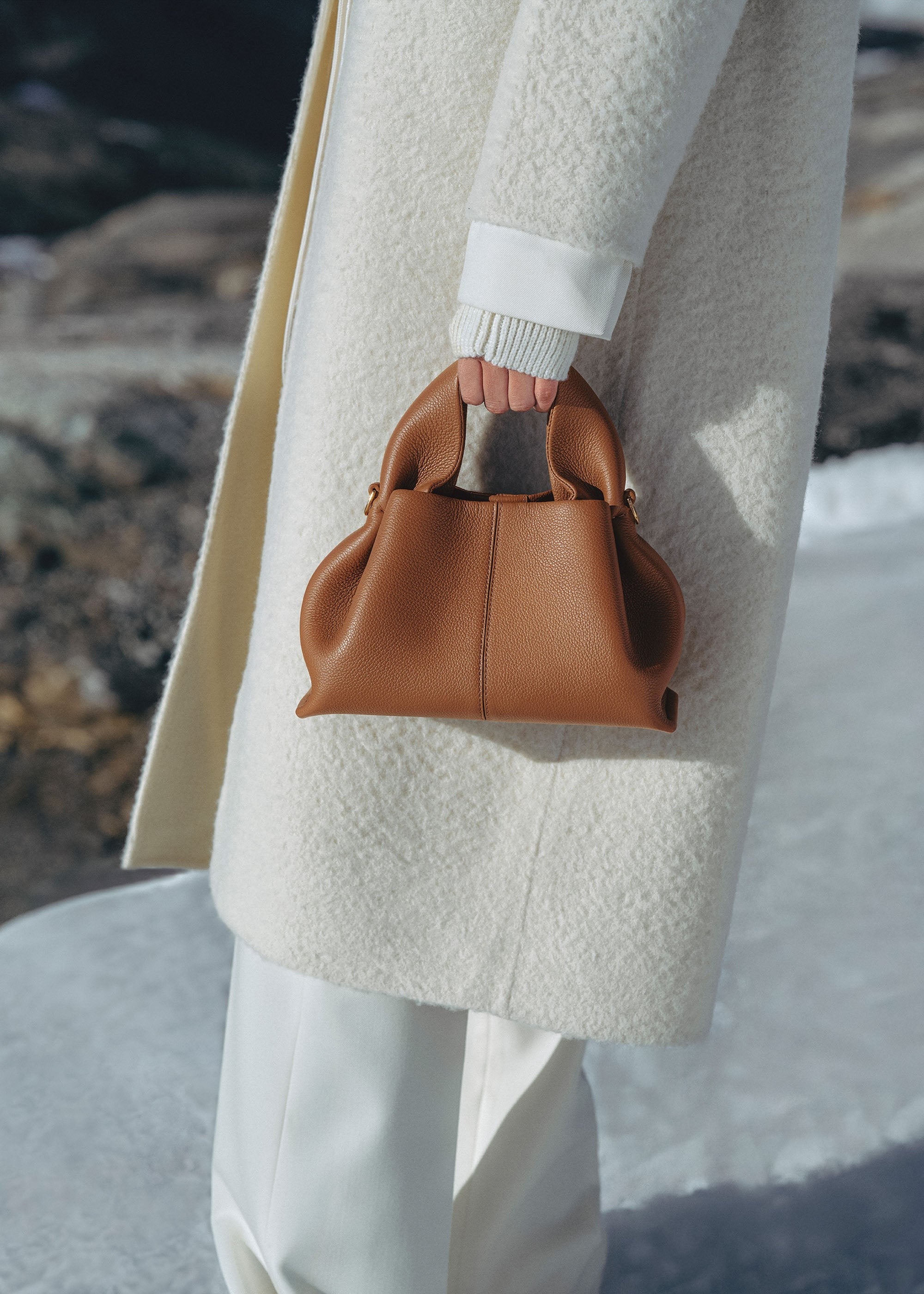 Mini Handbag - Textured Camel
