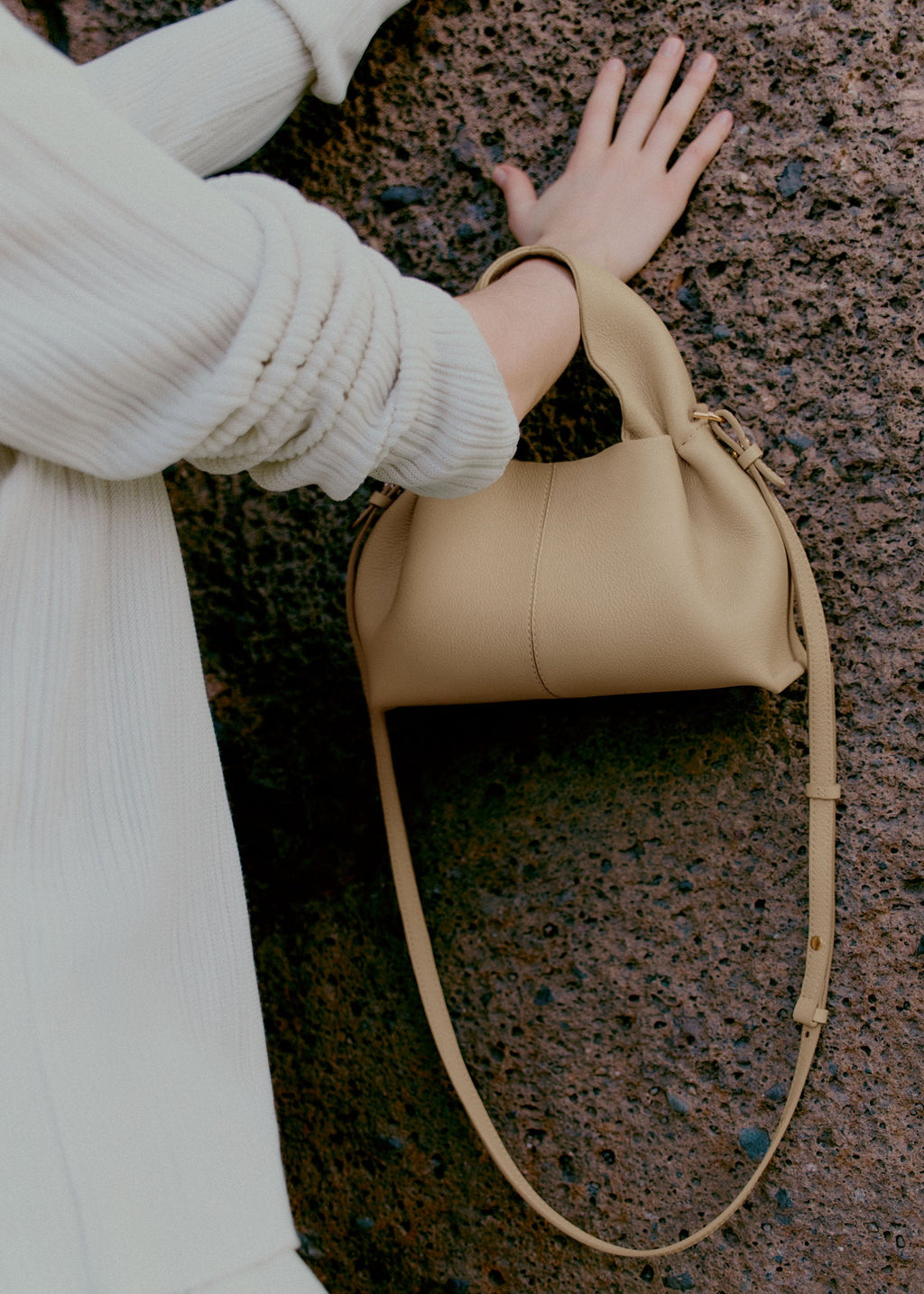 Mini Handbag - Textured Sand