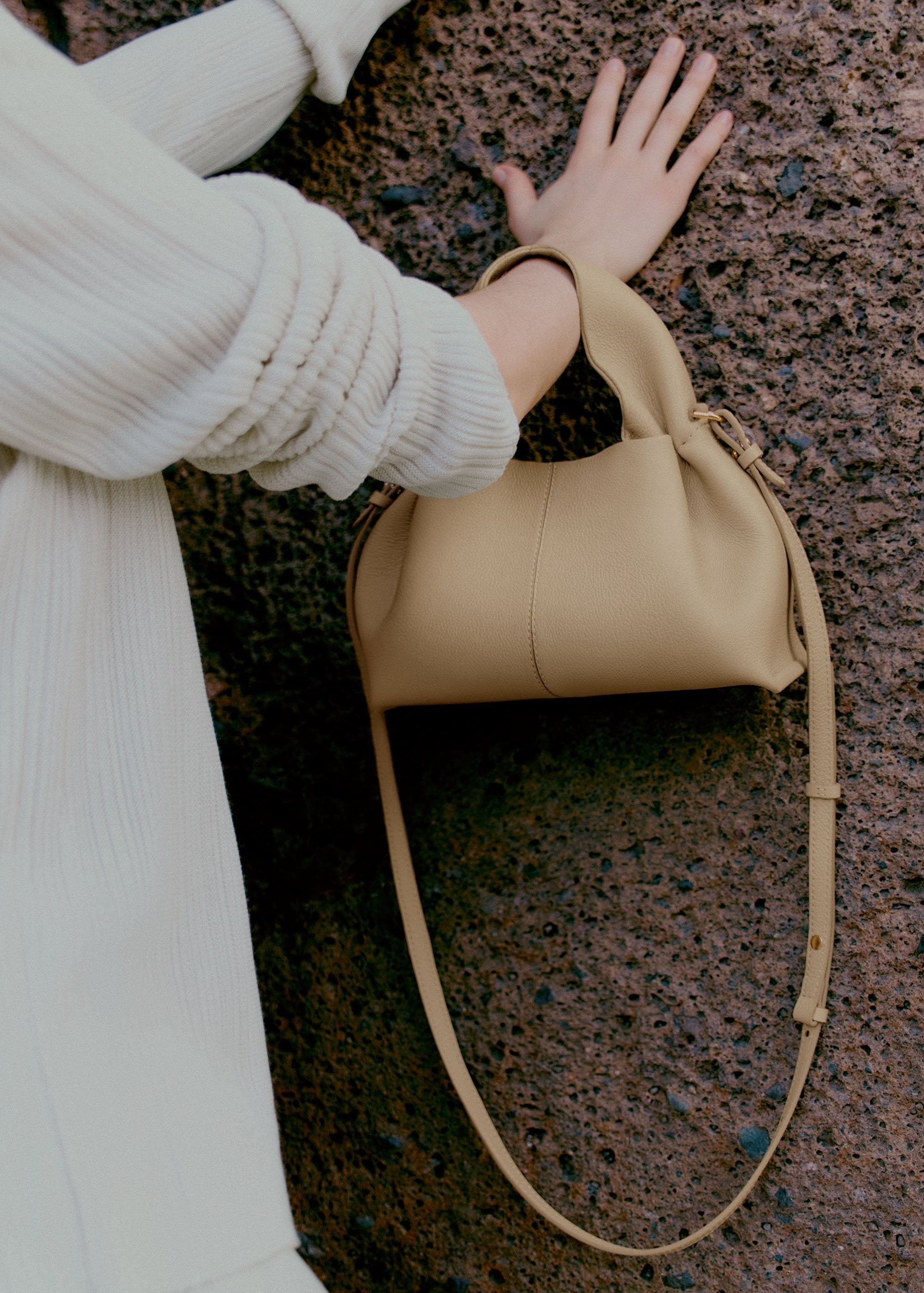 Mini Handbag - Textured Sand