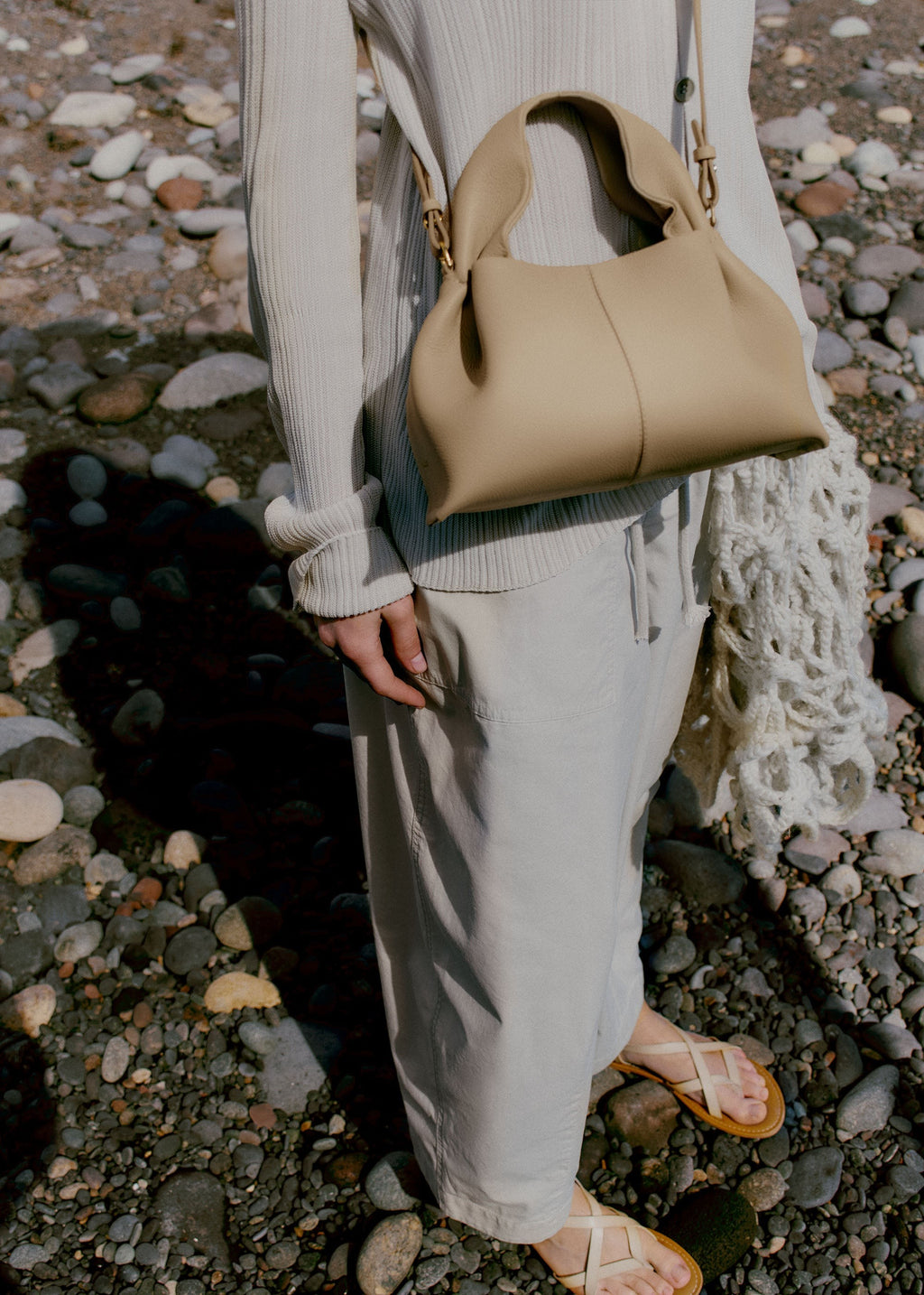 Mini Handbag - Textured Sand