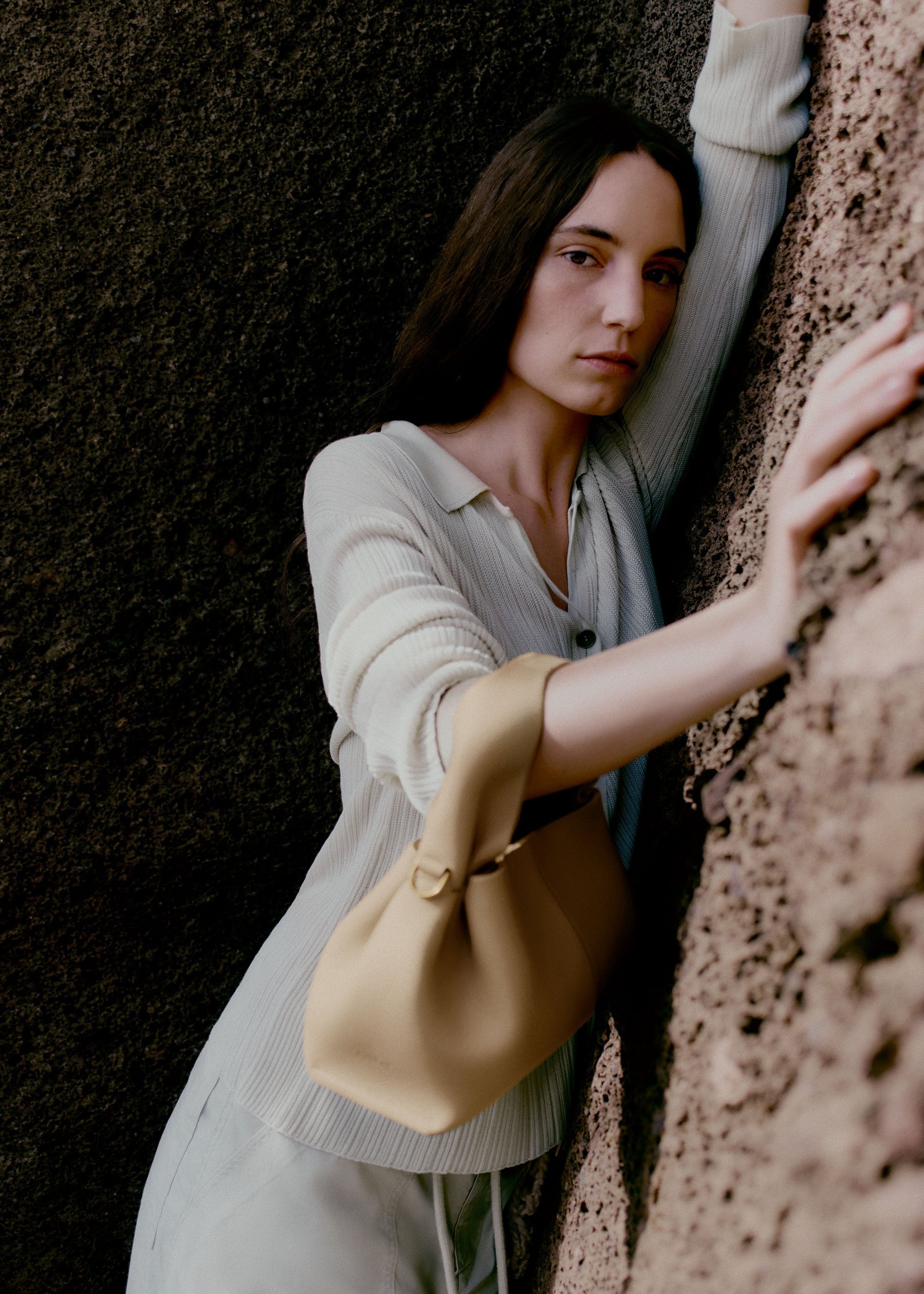 Mini Handbag - Textured Sand