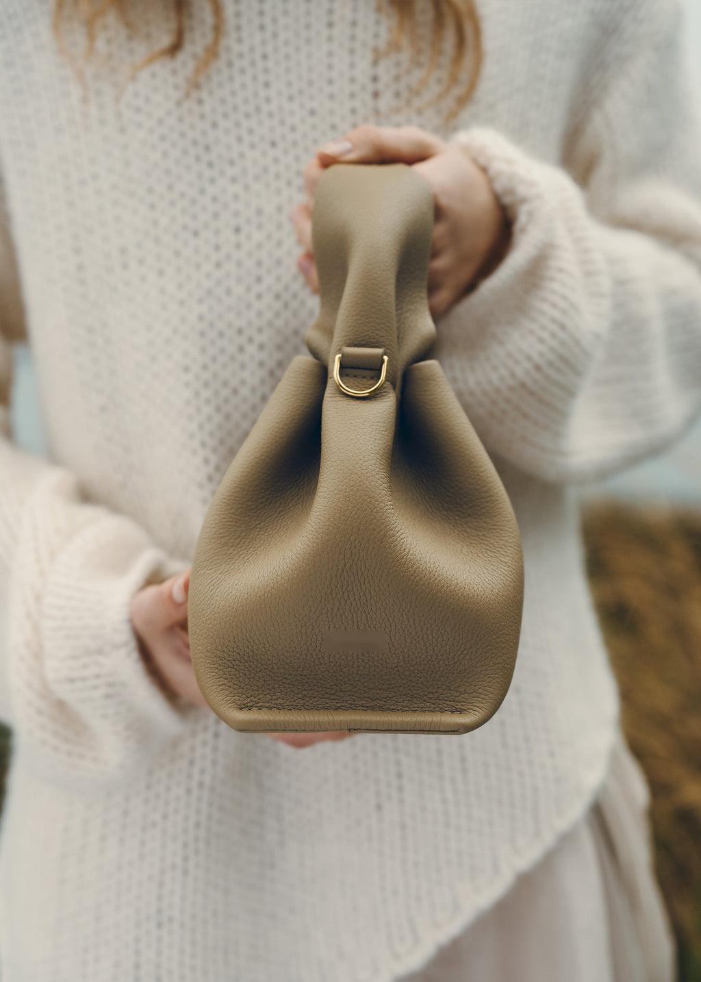 Mini Handbag - Textured Smoky Olive