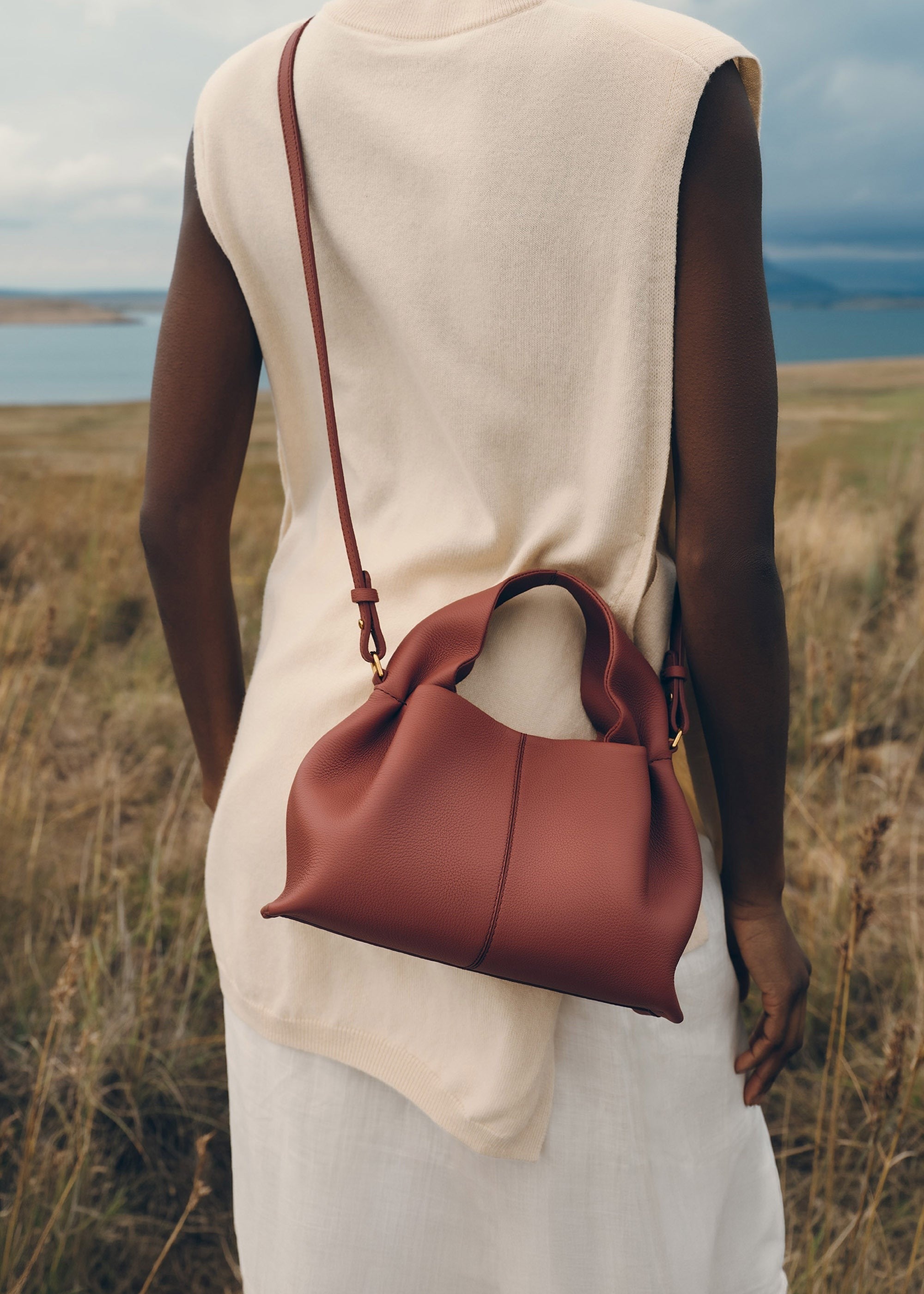 Mini Handbag - Textured Terracotta