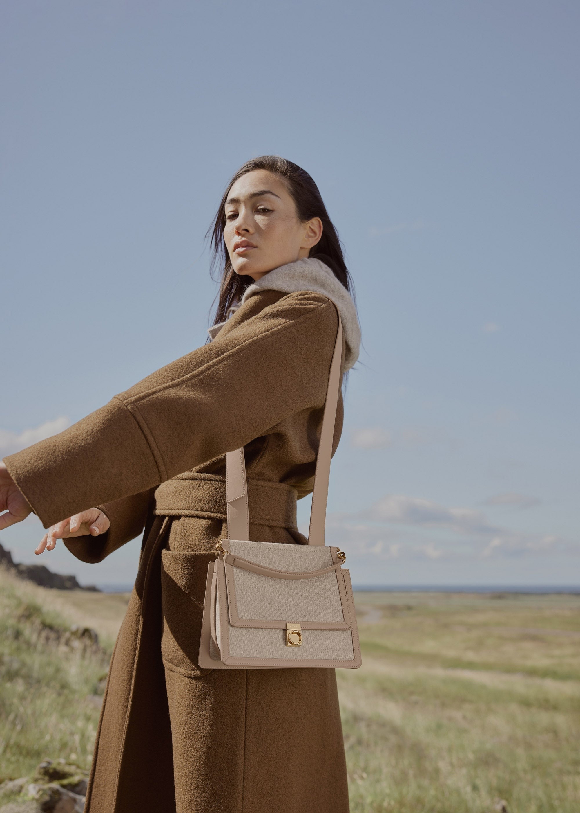 Handbag - Duo Taupe Canvas