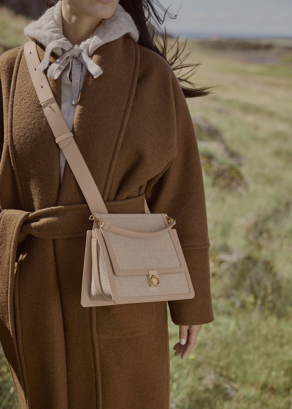 Handbag - Duo Taupe Canvas