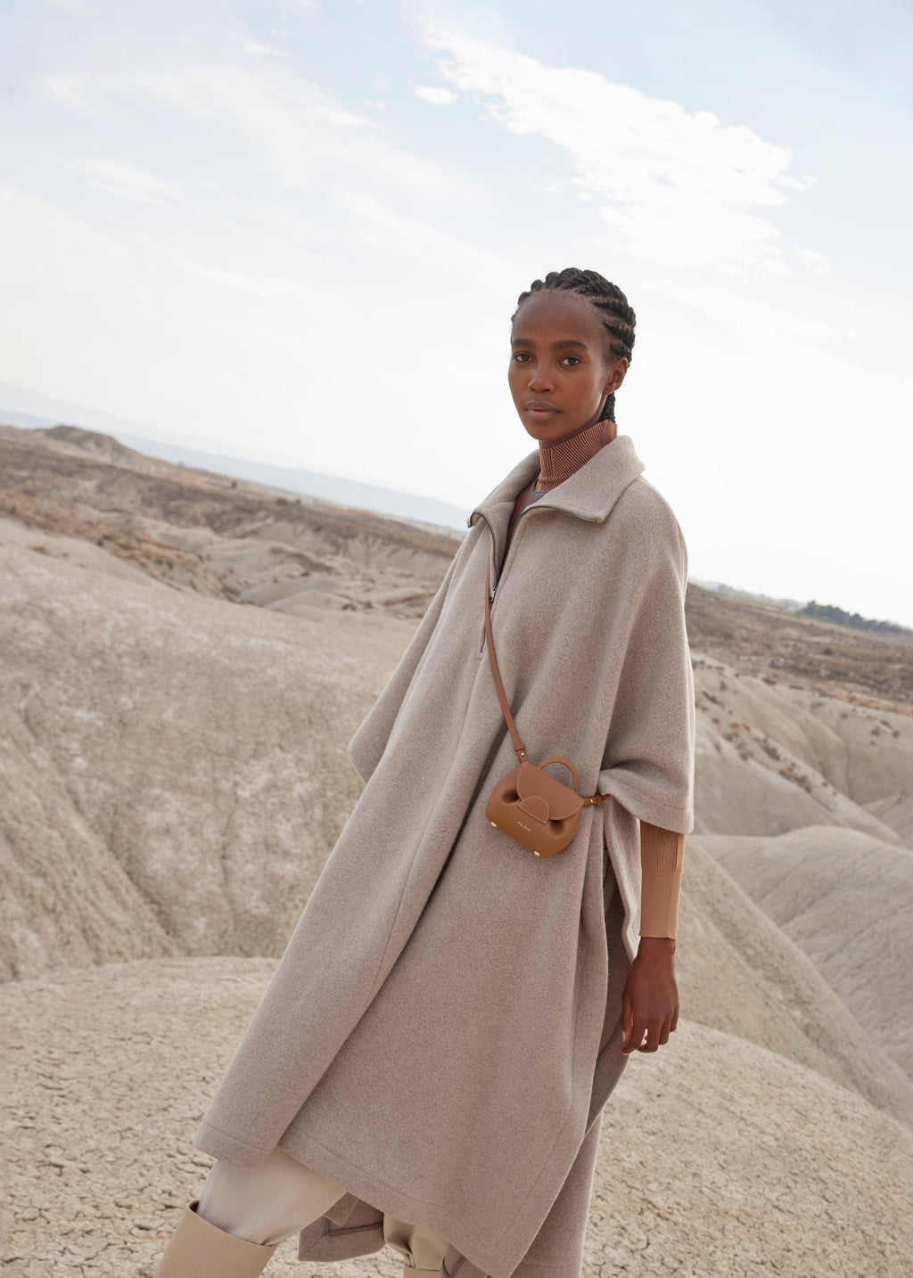 Micro Leather Accessory - Textured Camel