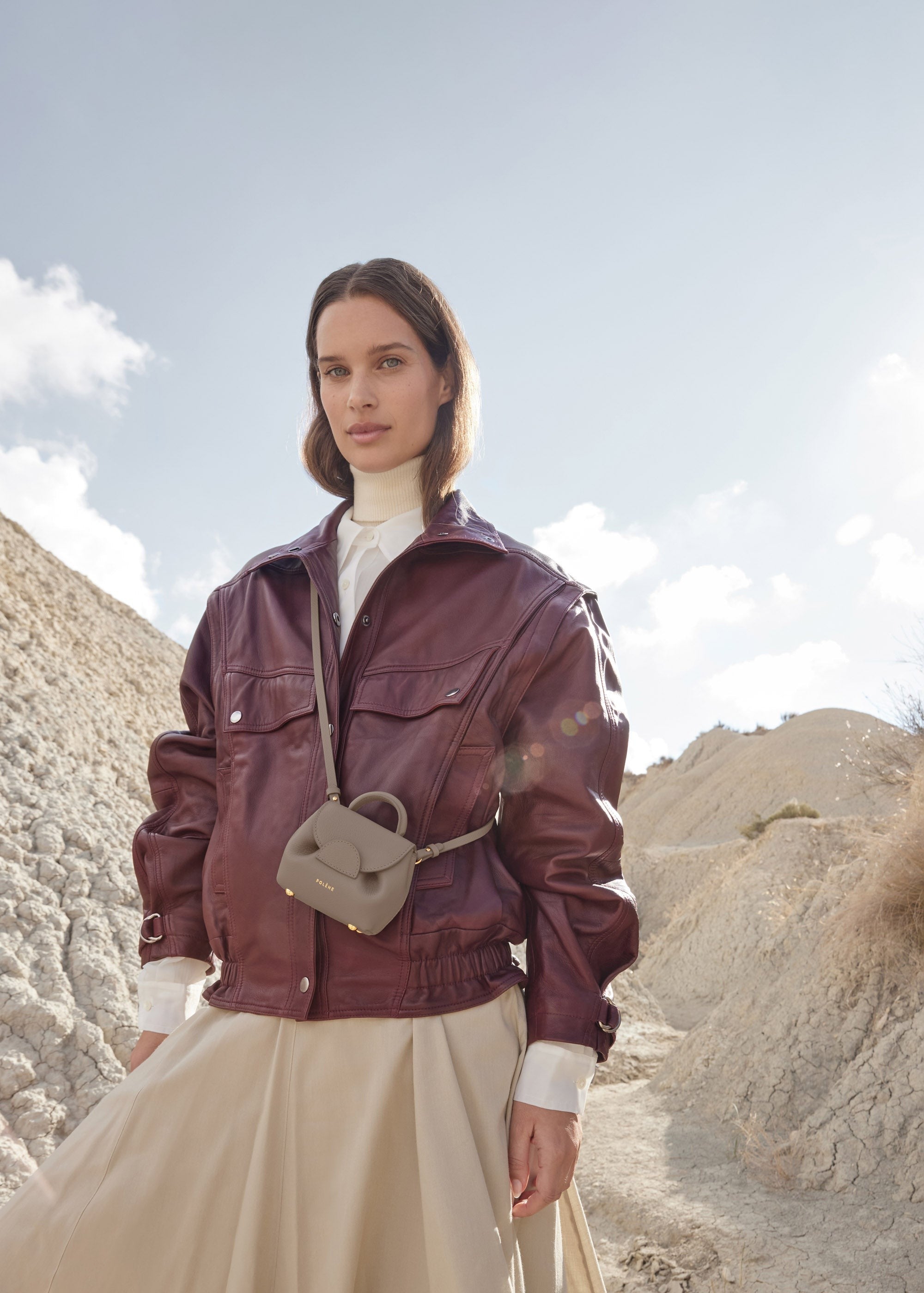 Micro Leather Accessory - Textured Taupe