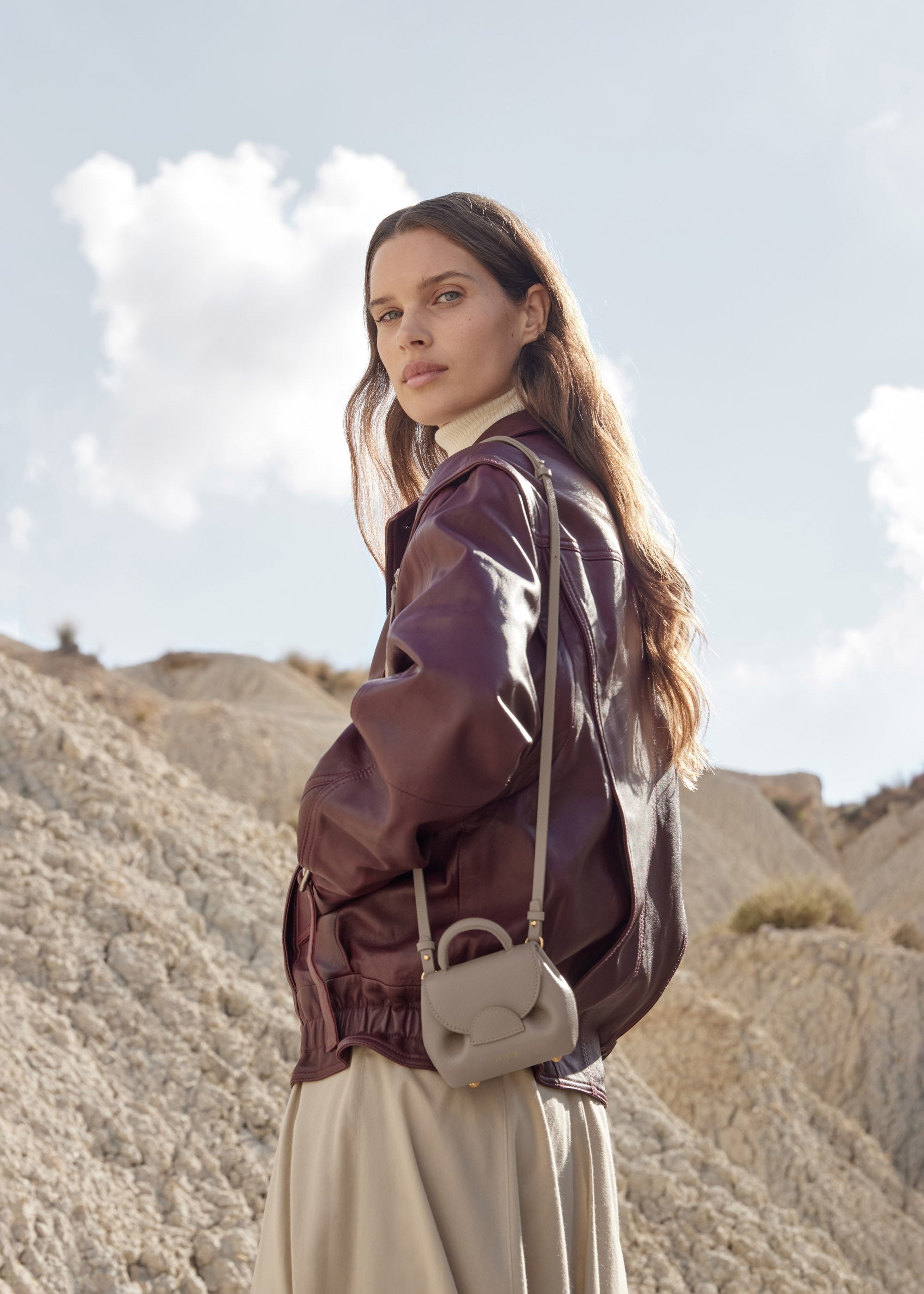 Micro Leather Accessory - Textured Taupe