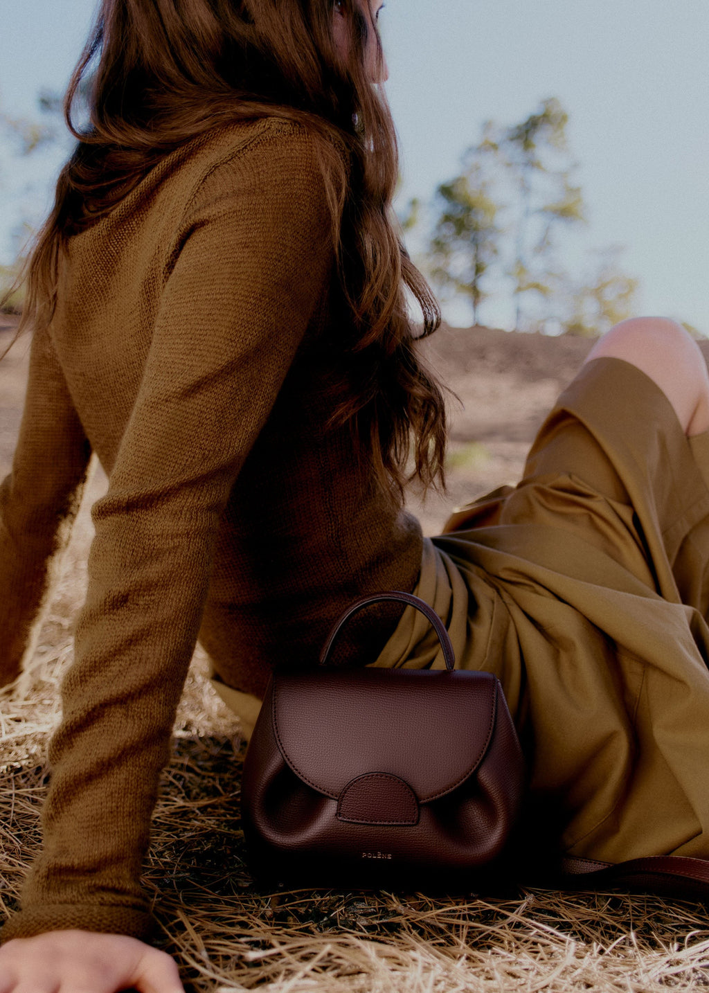 Nano Handbag - Textured Burgundy